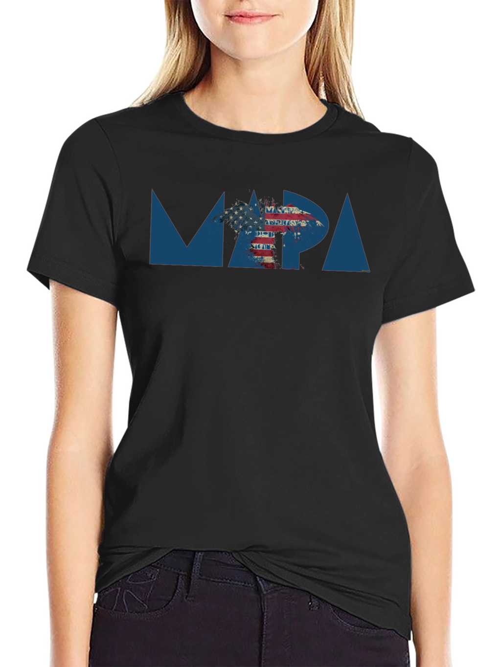 Patriotic Eagle Graphic T-Shirt