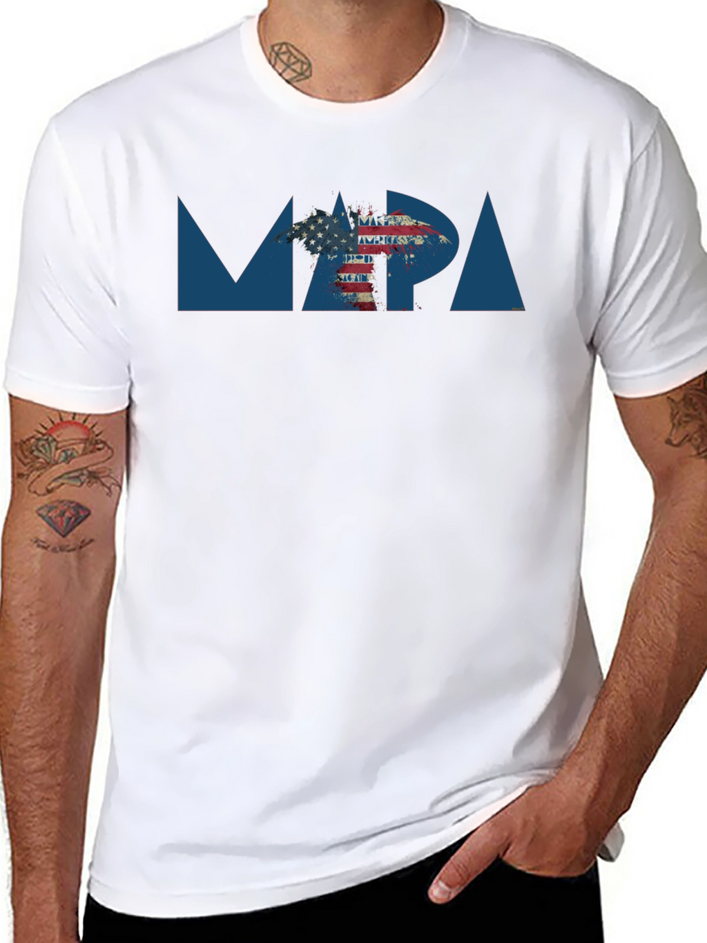 Patriotic Eagle Graphic T-Shirt