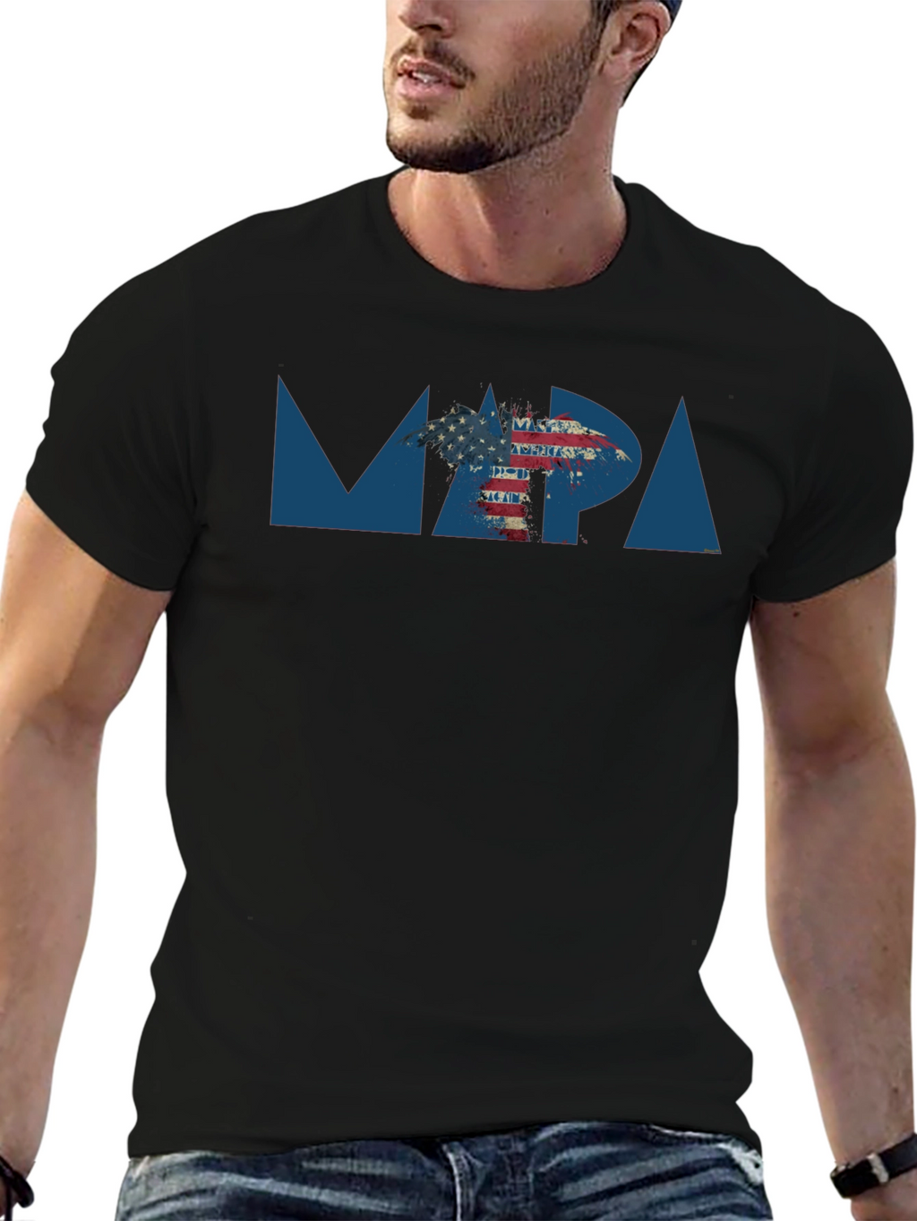 Patriotic Eagle Graphic T-Shirt