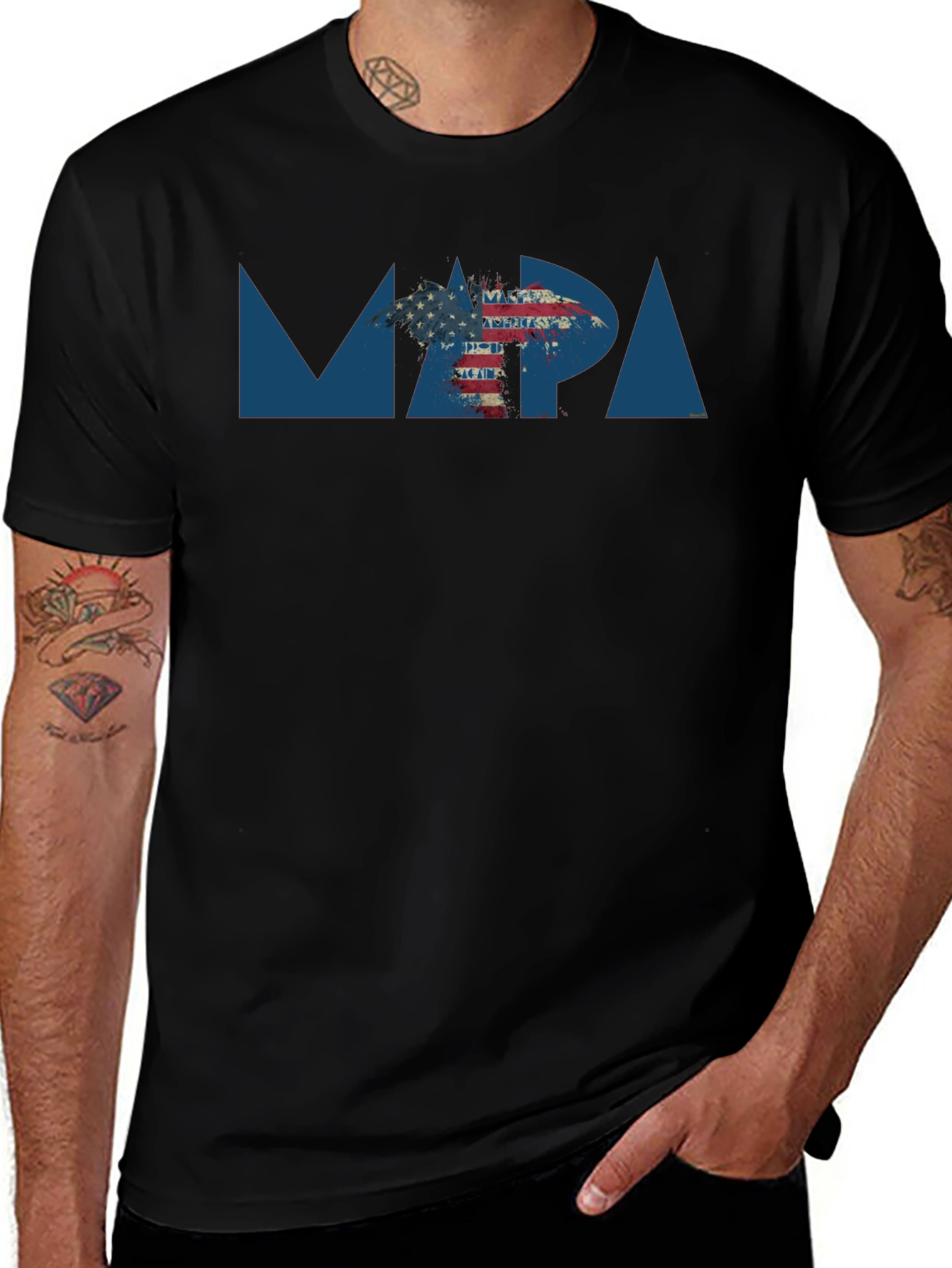 Patriotic Eagle Graphic T-Shirt