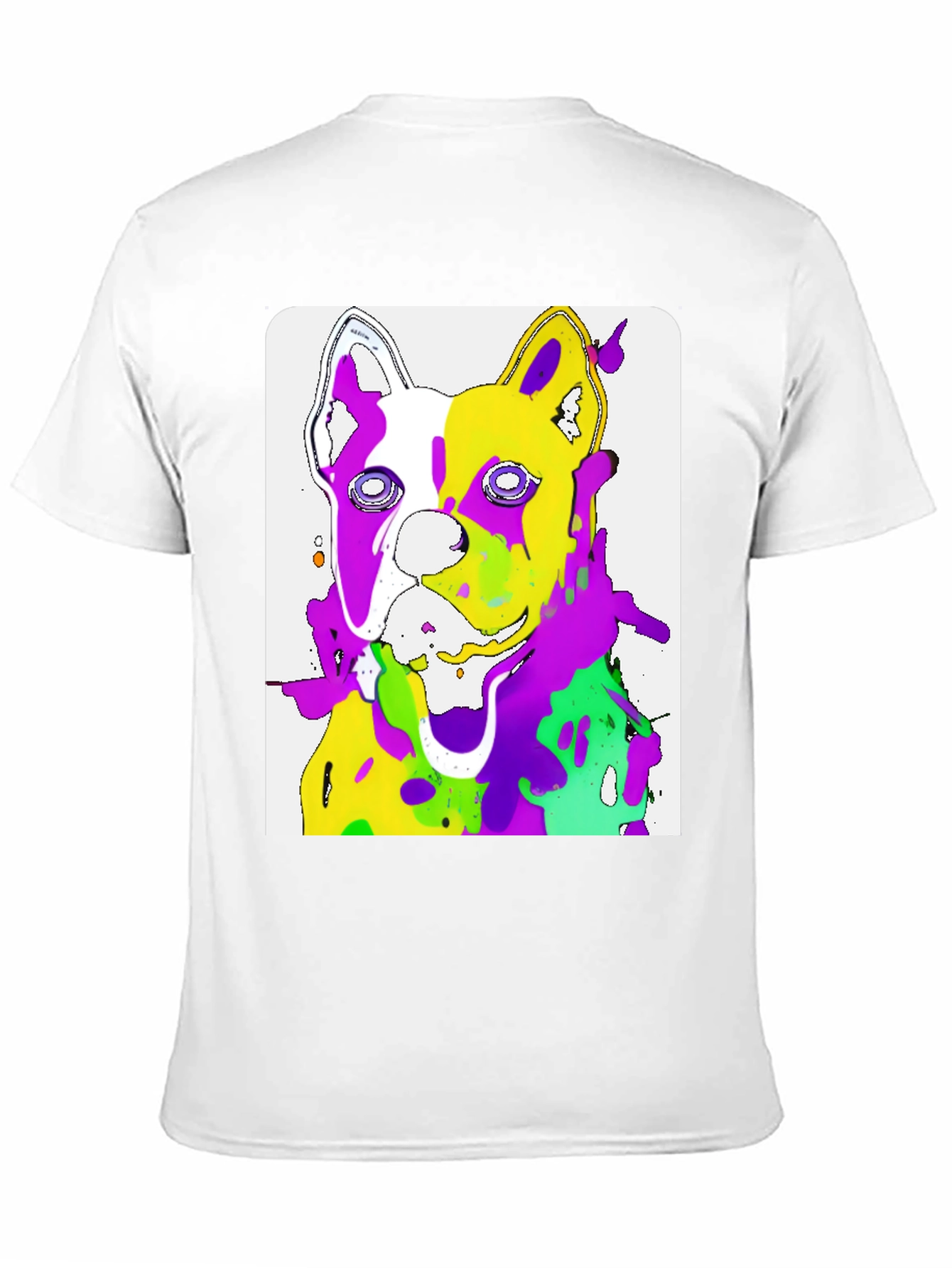 Abstract Dog Art Graphic Black T-Shirt