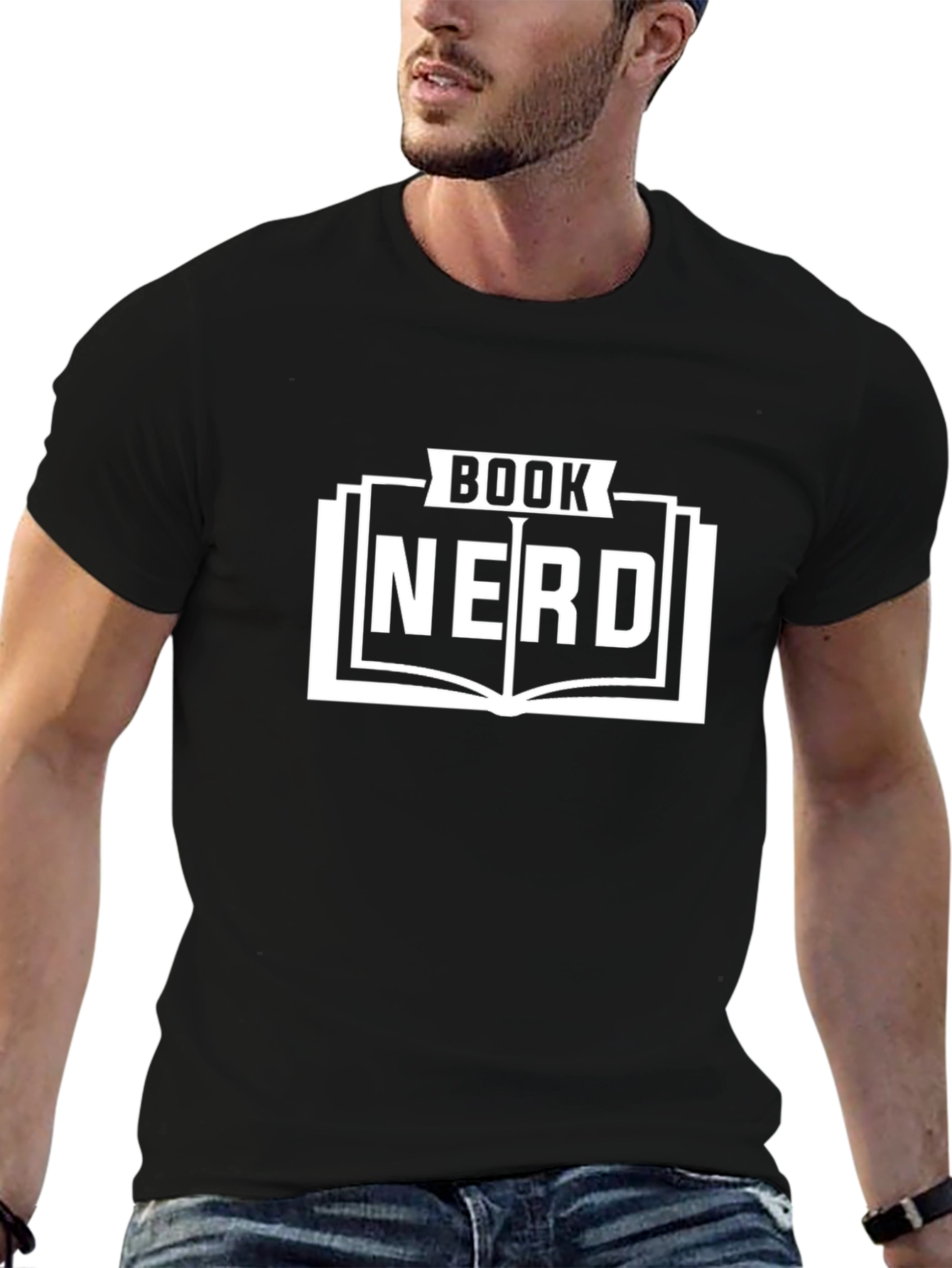 Book Nerd Graphic Tee - Black T-Shirt