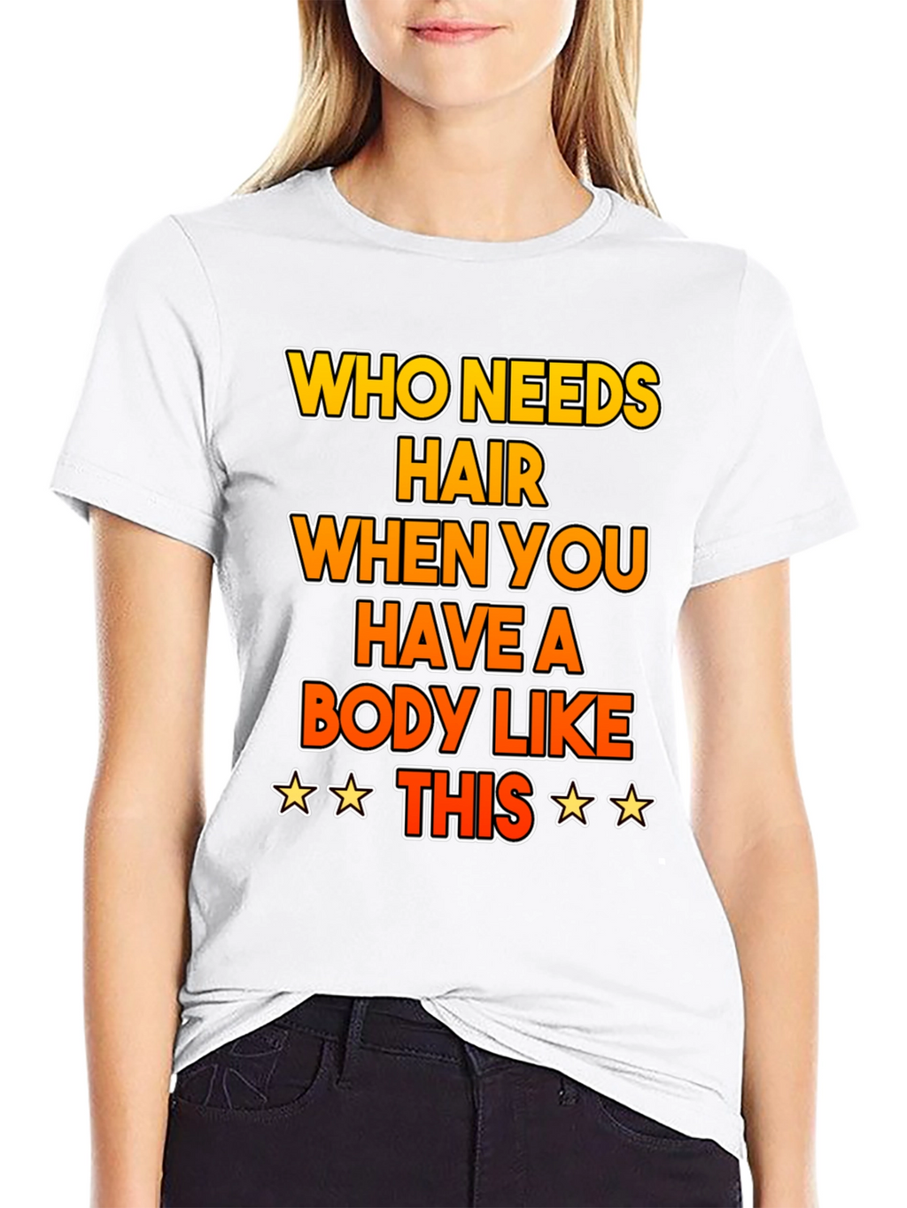 Funny Bald Humor T-Shirt: Who Needs Hair?