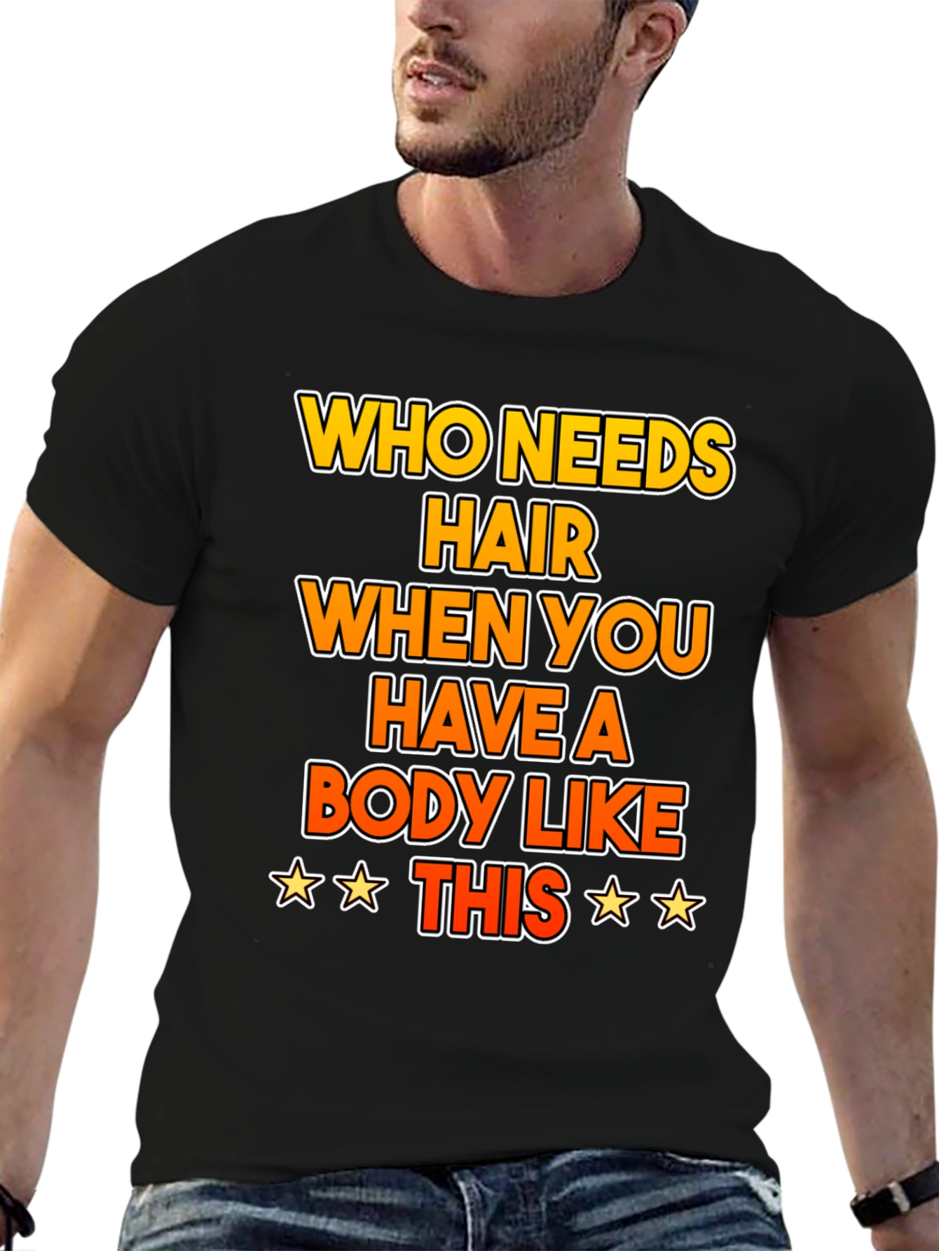Funny Bald Humor T-Shirt: Who Needs Hair?