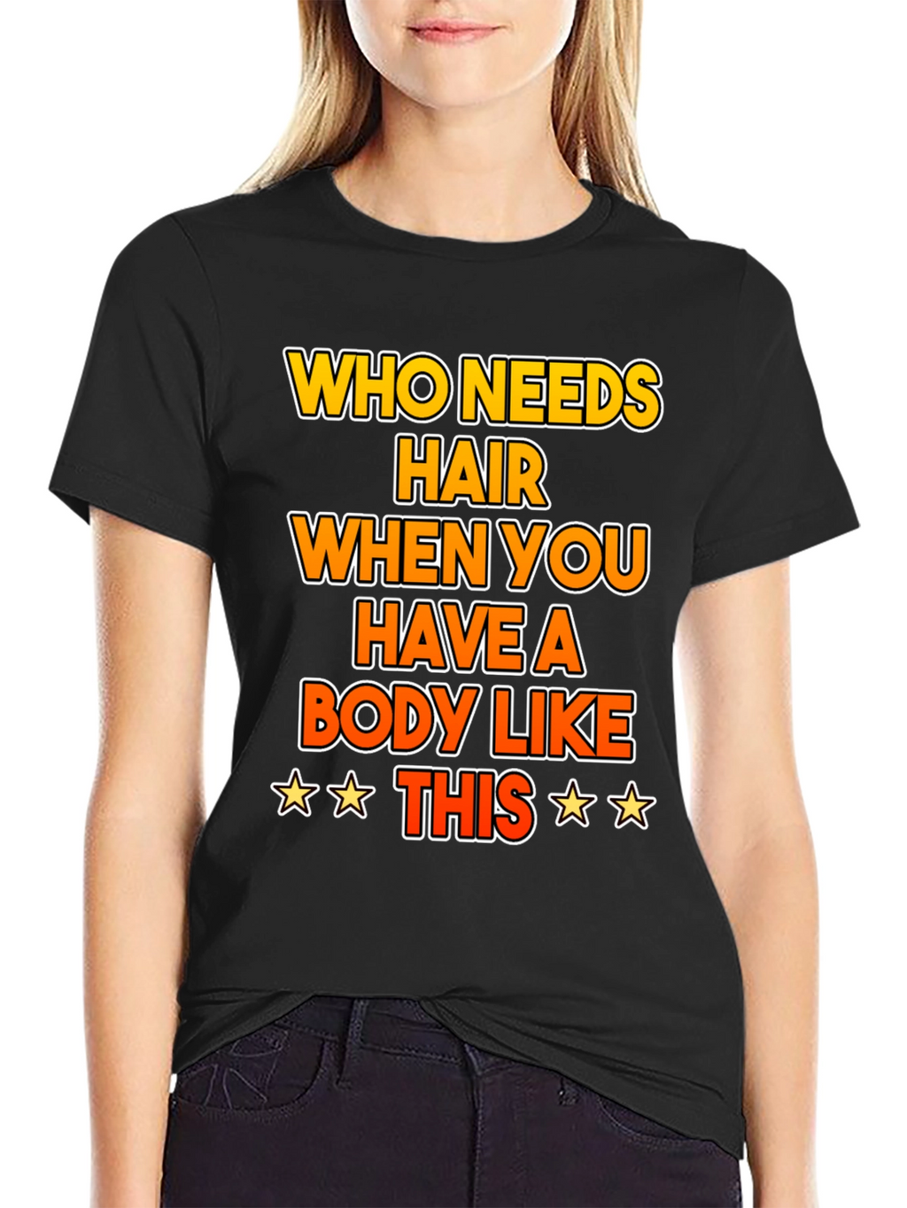 Funny Bald Humor T-Shirt: Who Needs Hair?