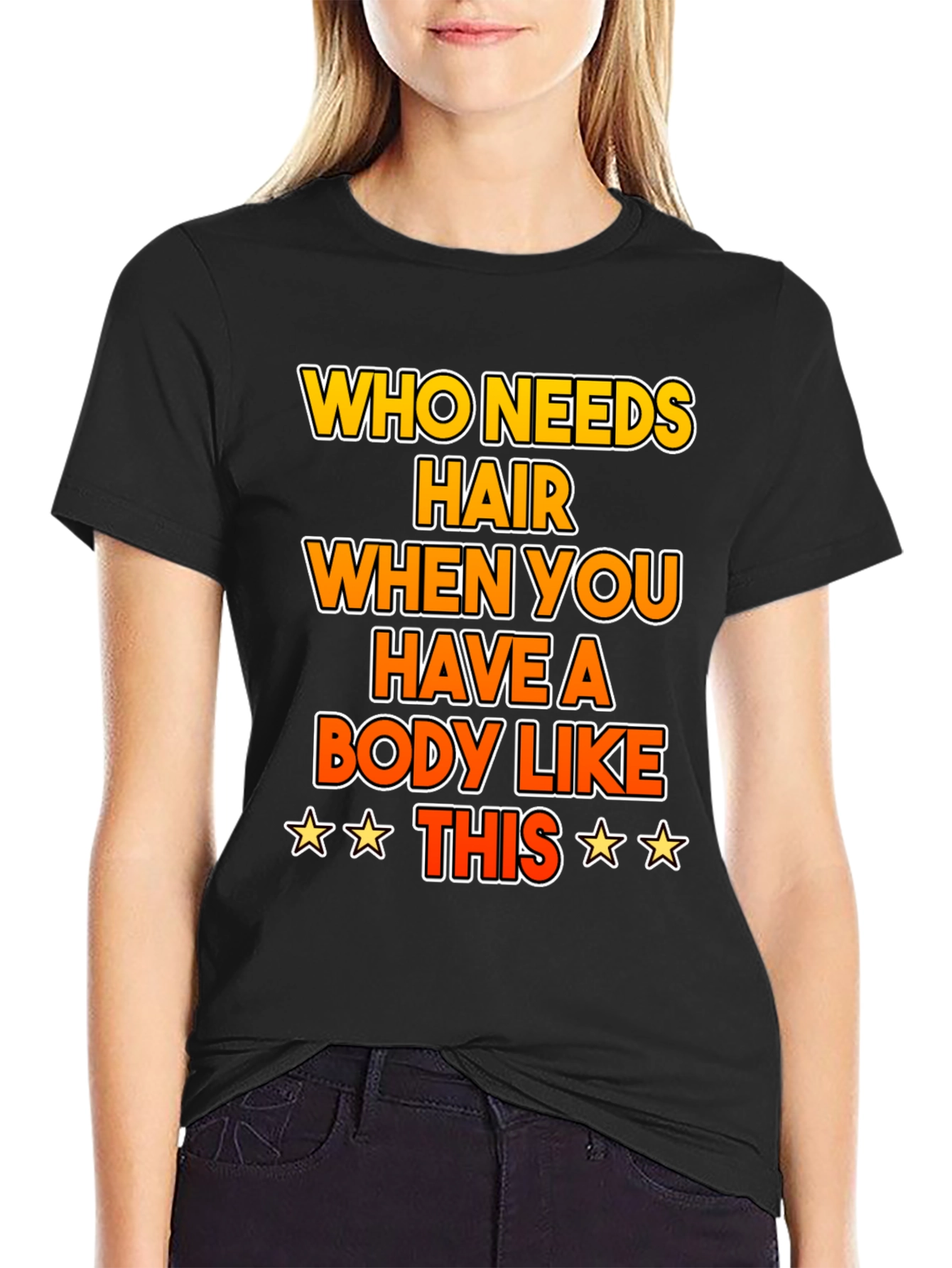 Funny Bald Humor T-Shirt: Who Needs Hair?