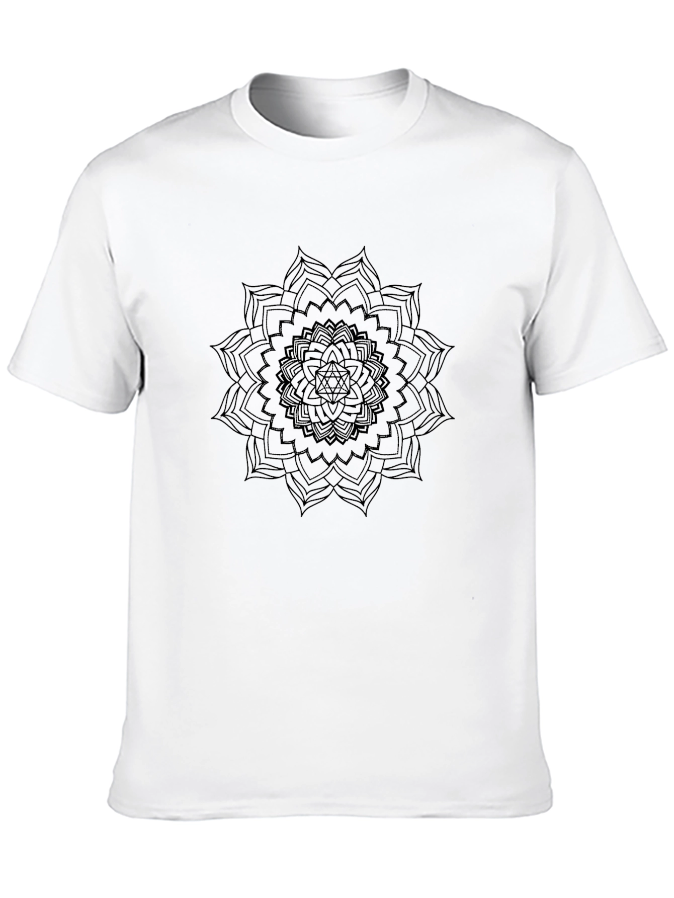 Black Mandala Graphic Tee - Stylish & Comfortable