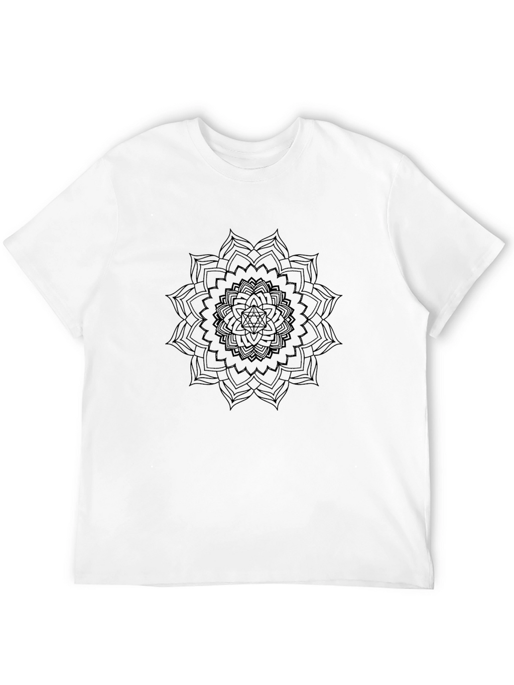 Black Mandala Graphic Tee - Stylish & Comfortable