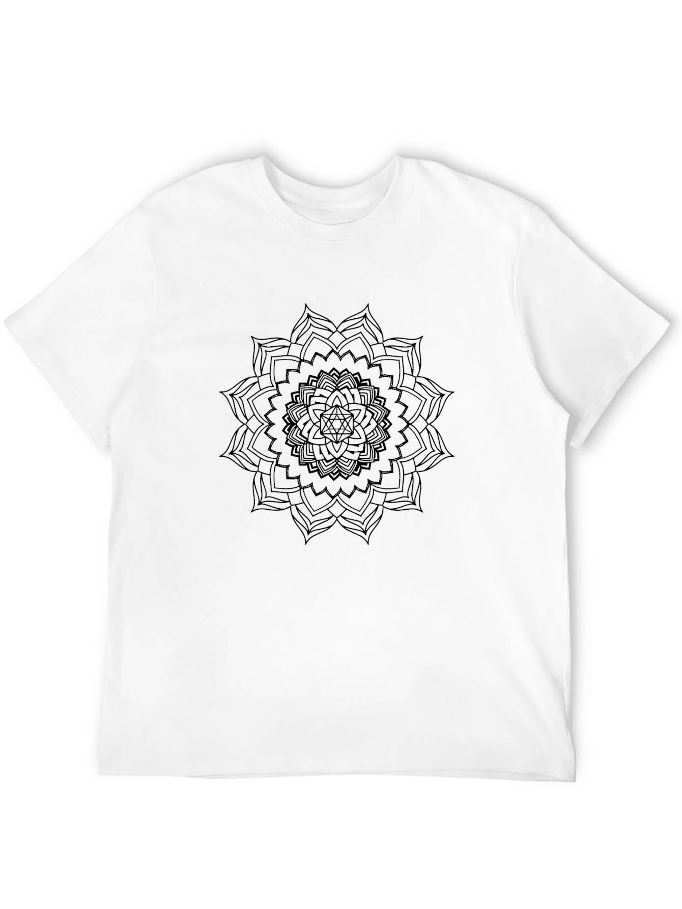 Black Mandala Graphic Tee - Stylish & Comfortable