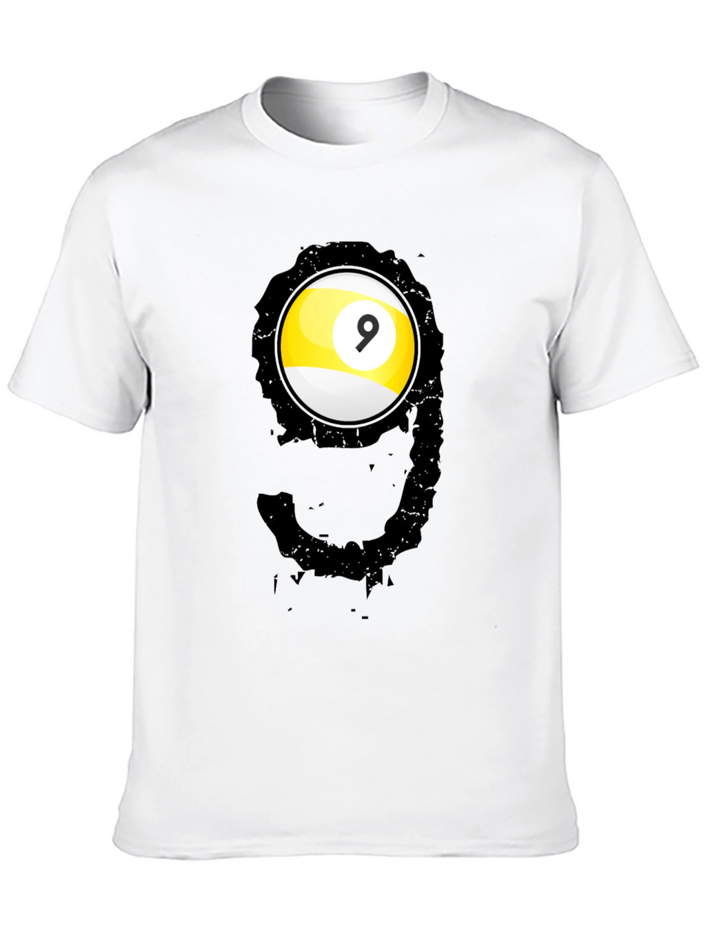 Cool Nine Ball Graphic Tee - Billiards Player T-Shirt