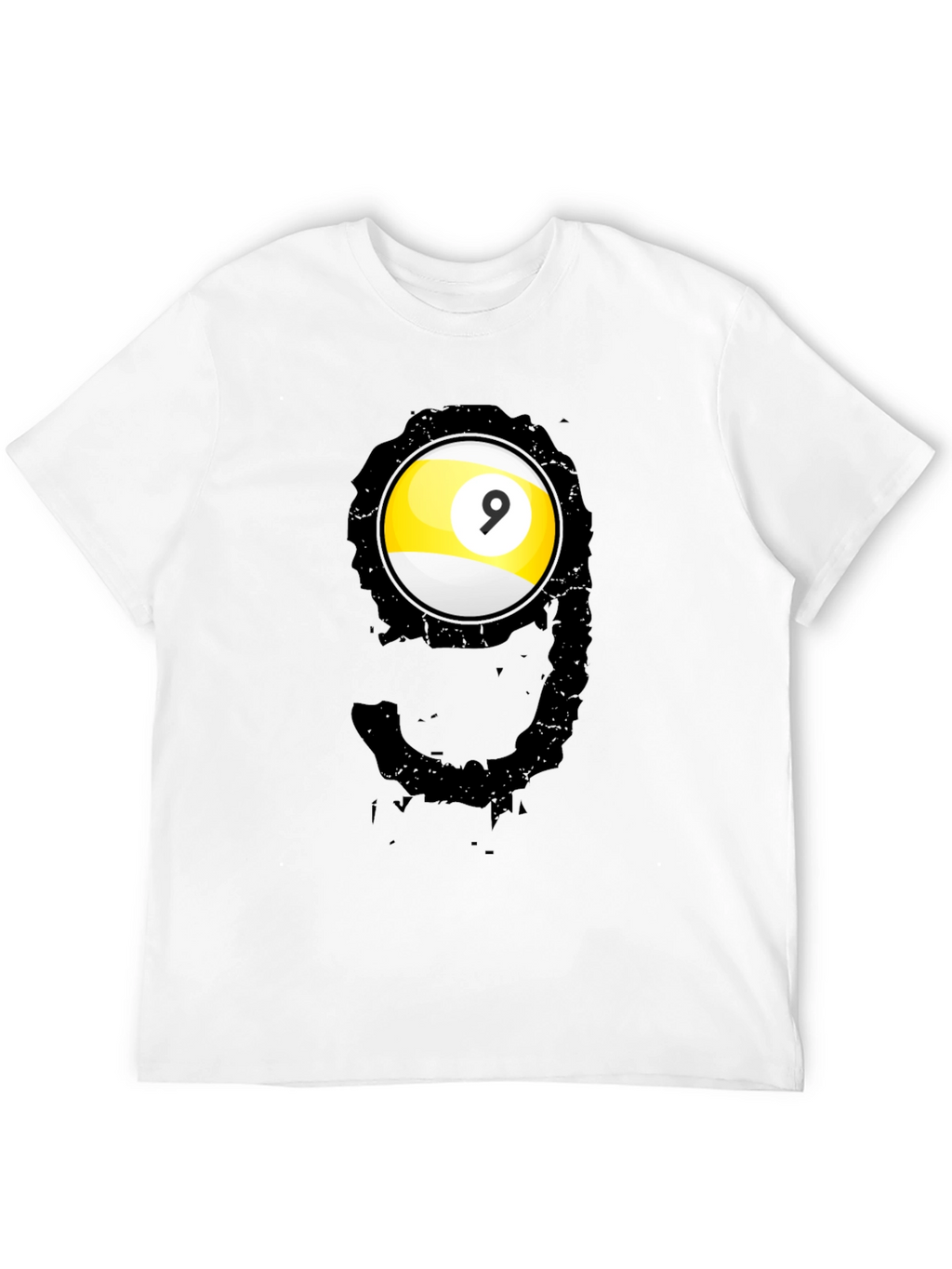 Cool Nine Ball Graphic Tee - Billiards Player T-Shirt