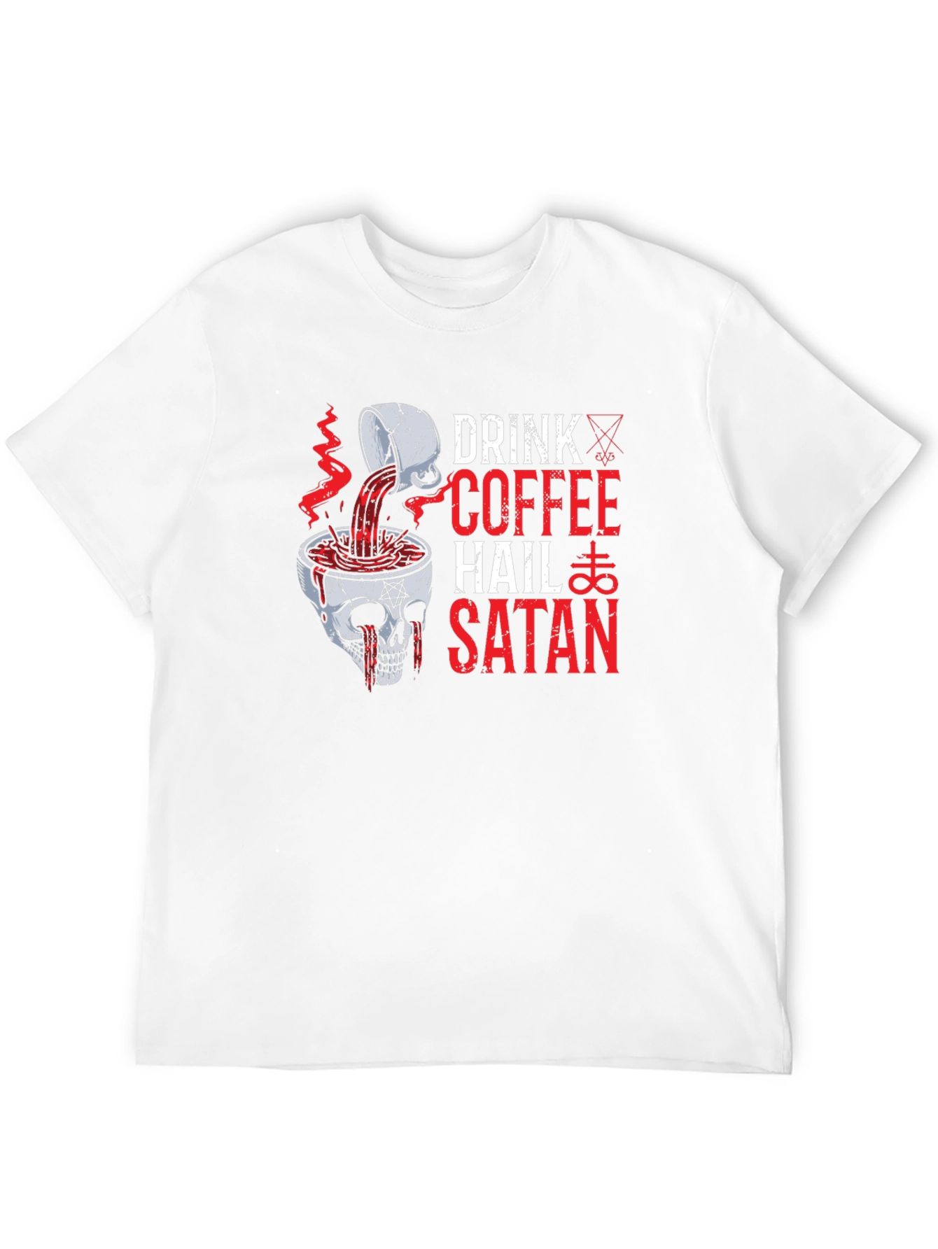 Drink Coffee Hail Satan Graphic Tee