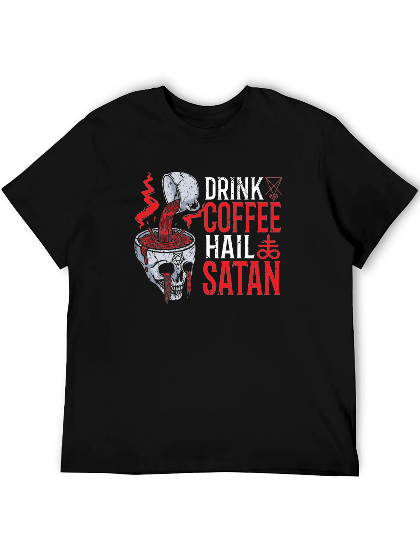 Drink Coffee Hail Satan Graphic Tee