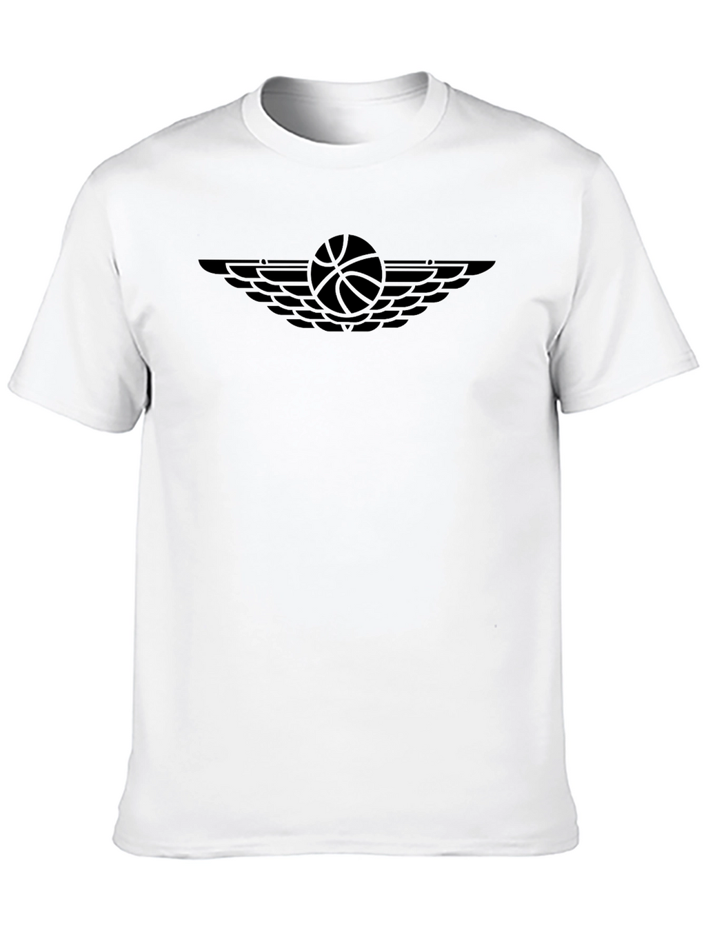 Mens Black Basketball Wings Graphic T-Shirt