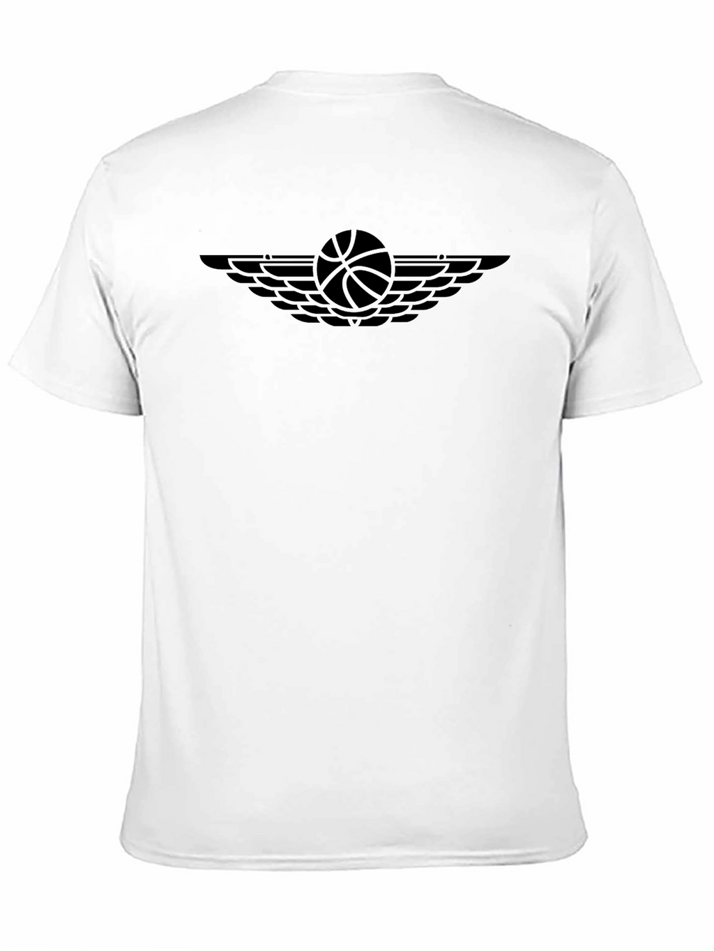Mens Black Basketball Wings Graphic T-Shirt