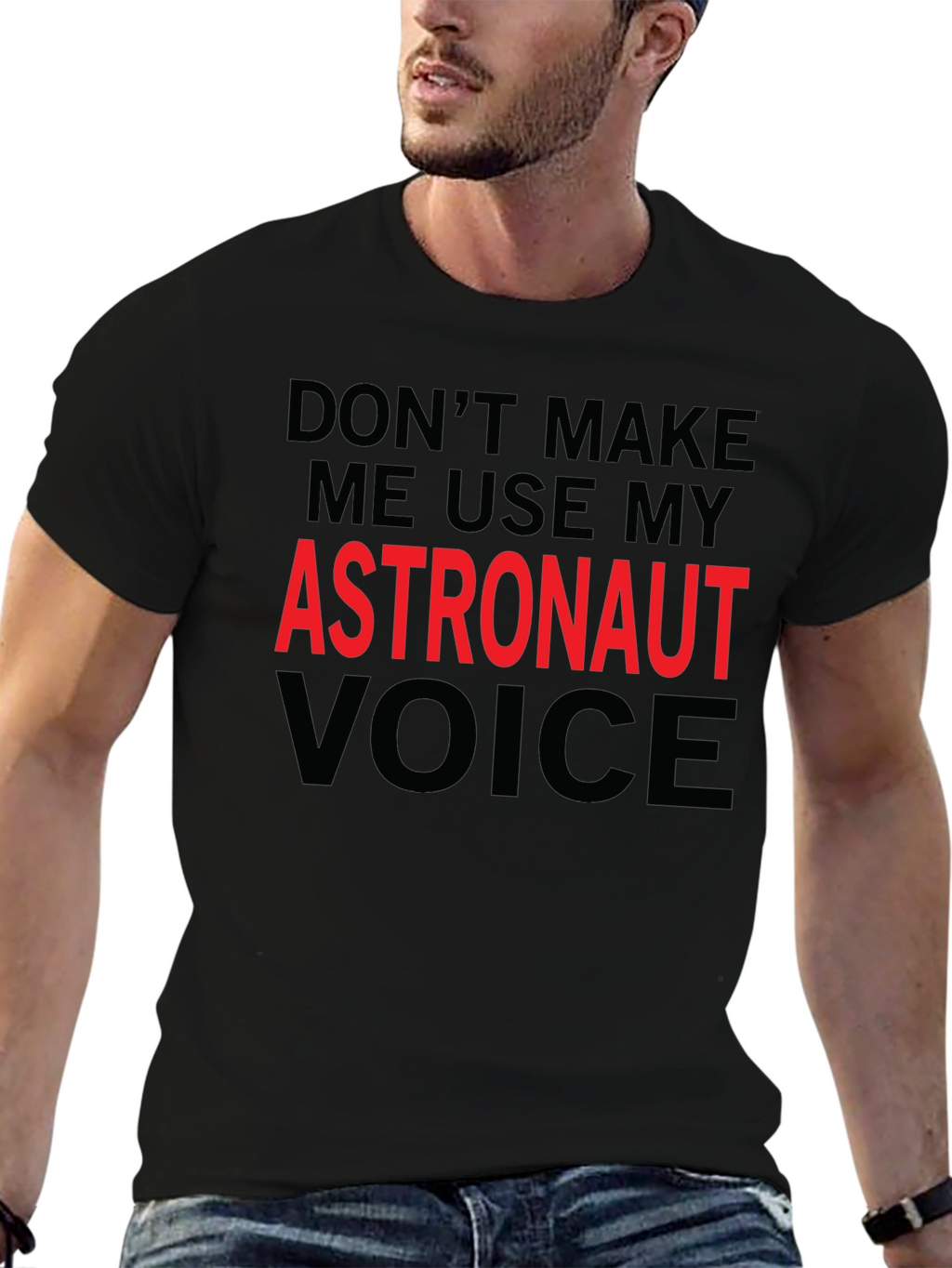 Astronaut Voice Novelty Graphic T-Shirt