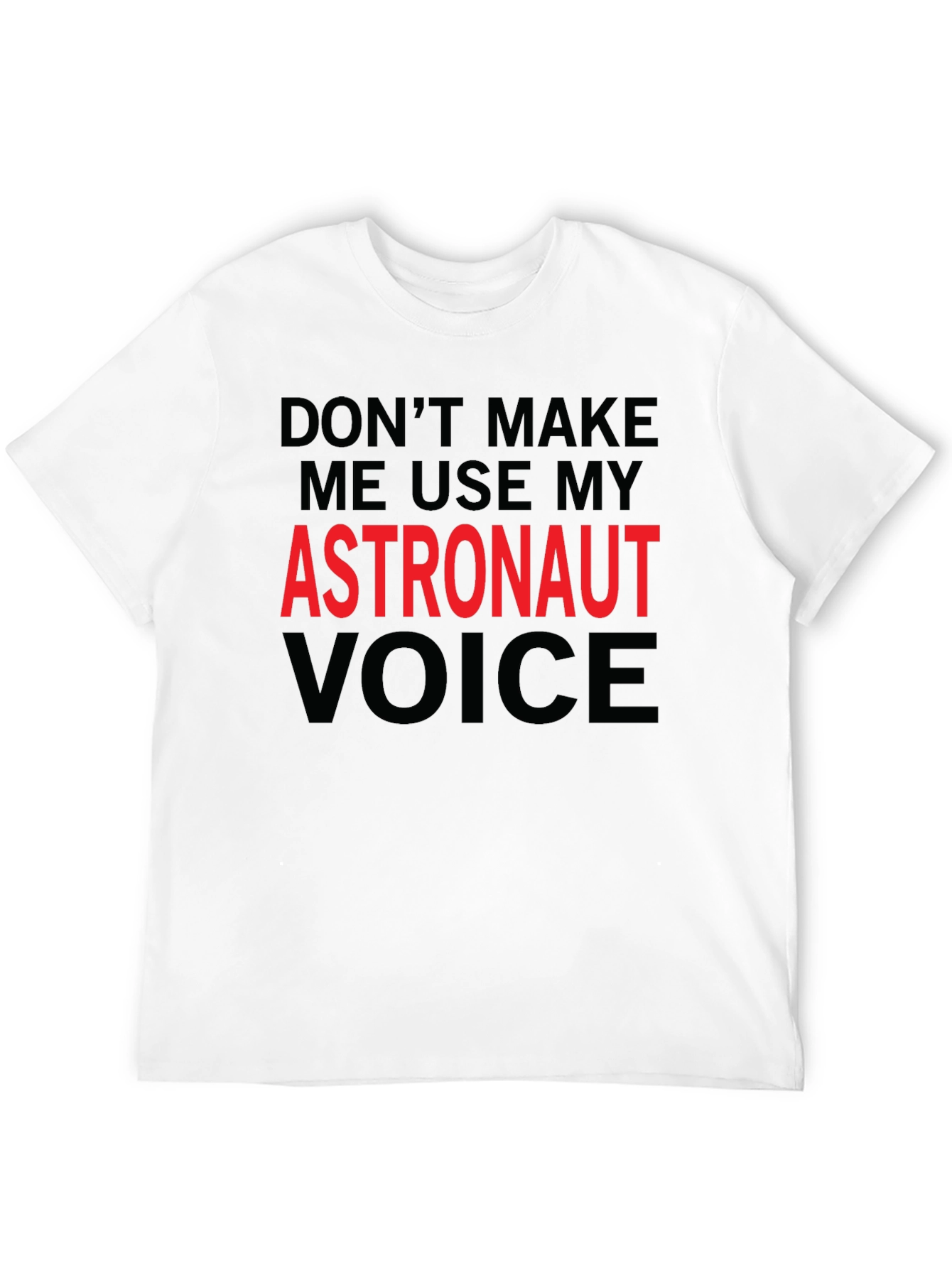 Astronaut Voice Novelty Graphic T-Shirt