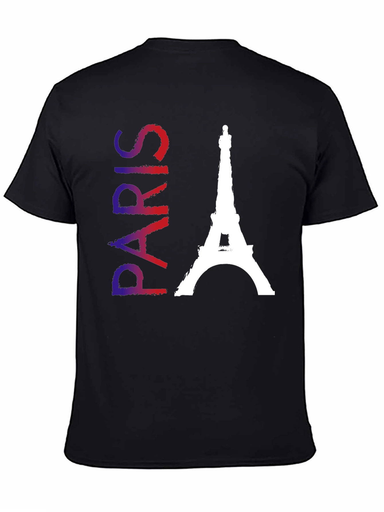 Paris Eiffel Tower Black T-Shirt