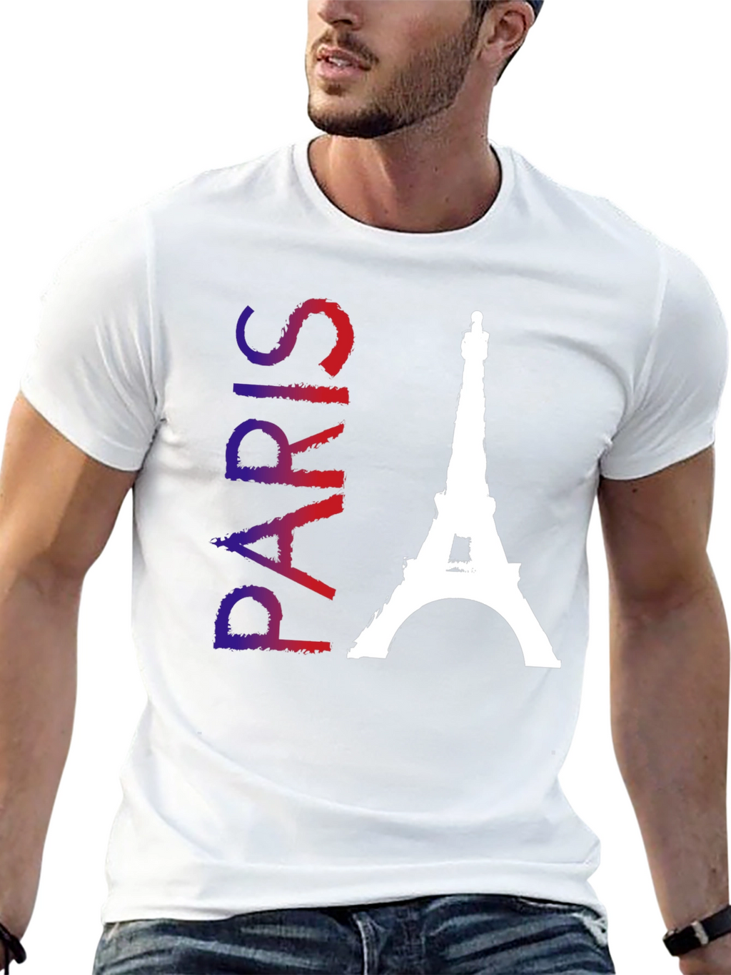 Paris Eiffel Tower Black T-Shirt