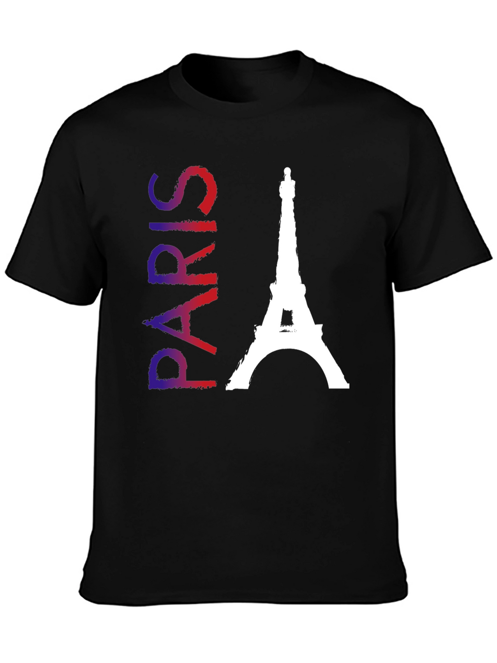 Paris Eiffel Tower Black T-Shirt