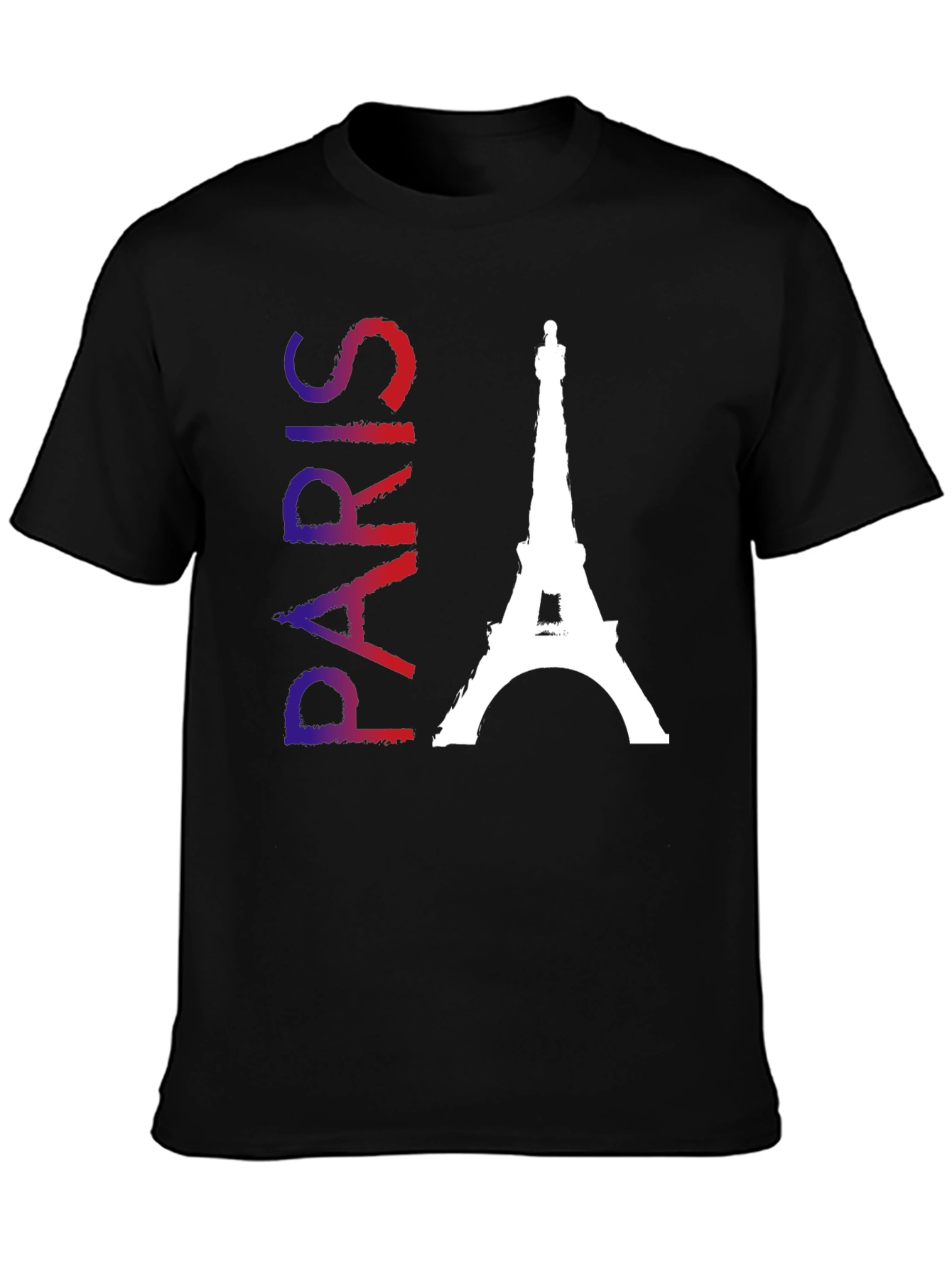 Paris Eiffel Tower Black T-Shirt
