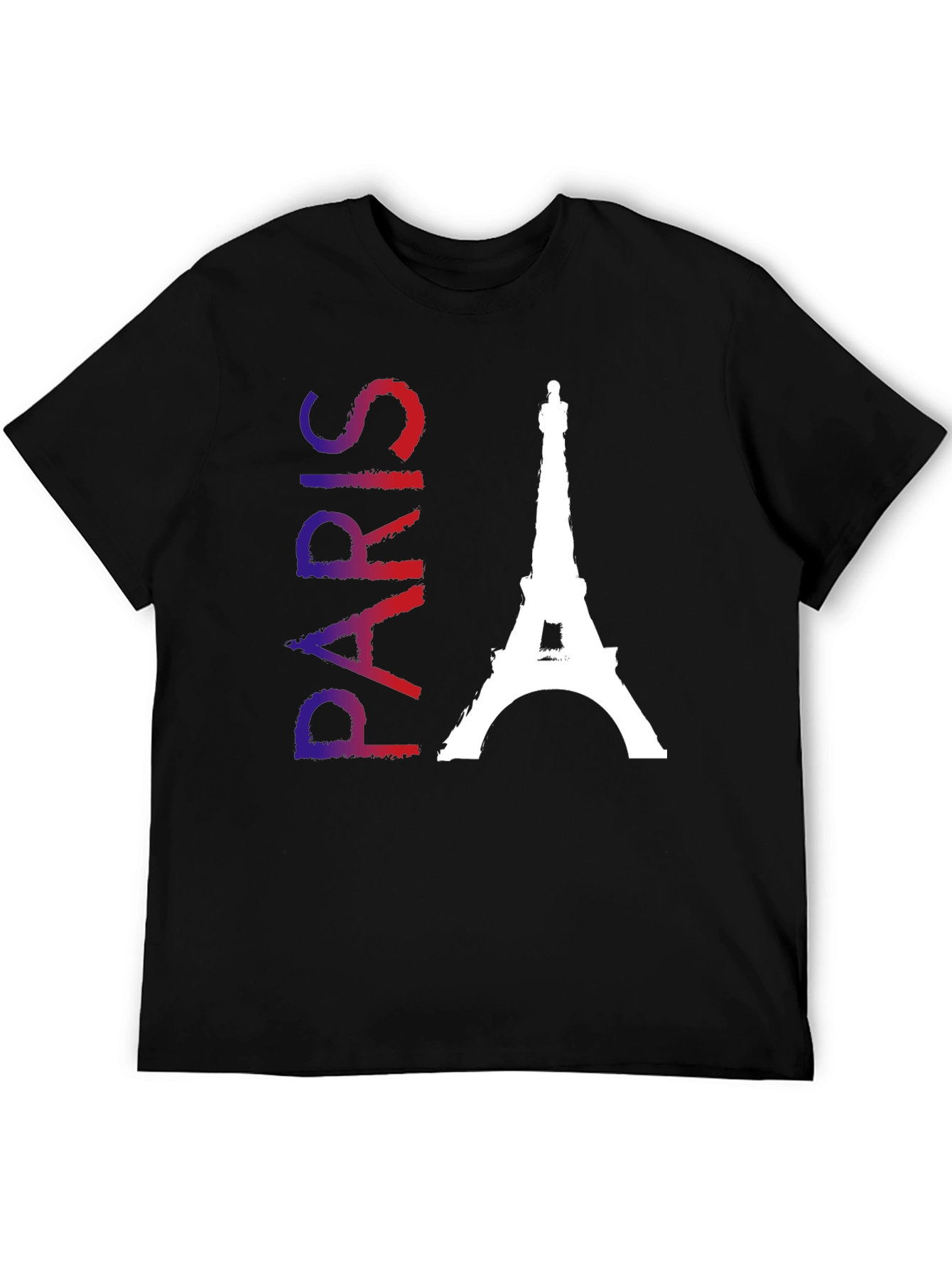 Paris Eiffel Tower Black T-Shirt