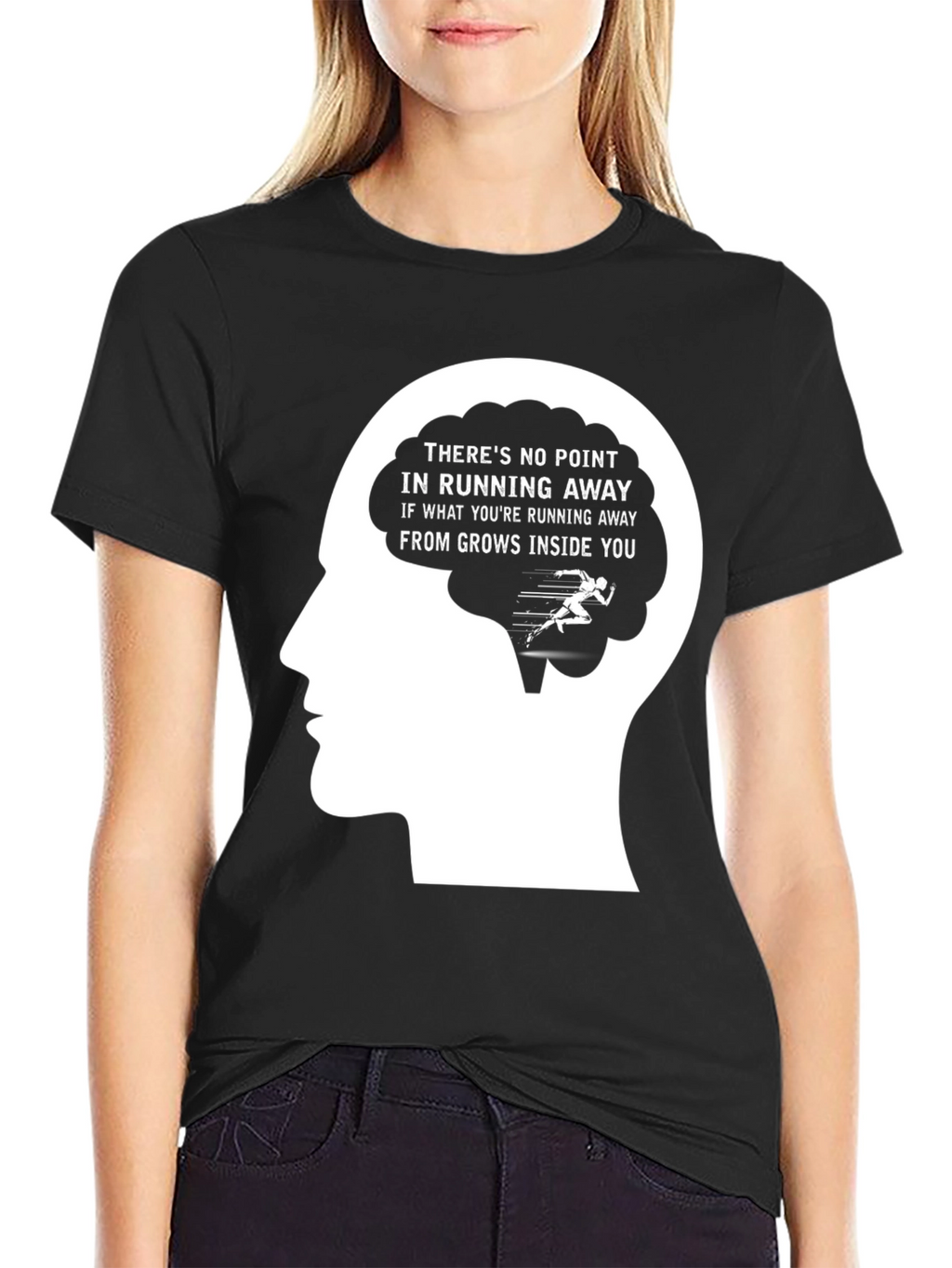 Motivational Running T-Shirt - Brain Design