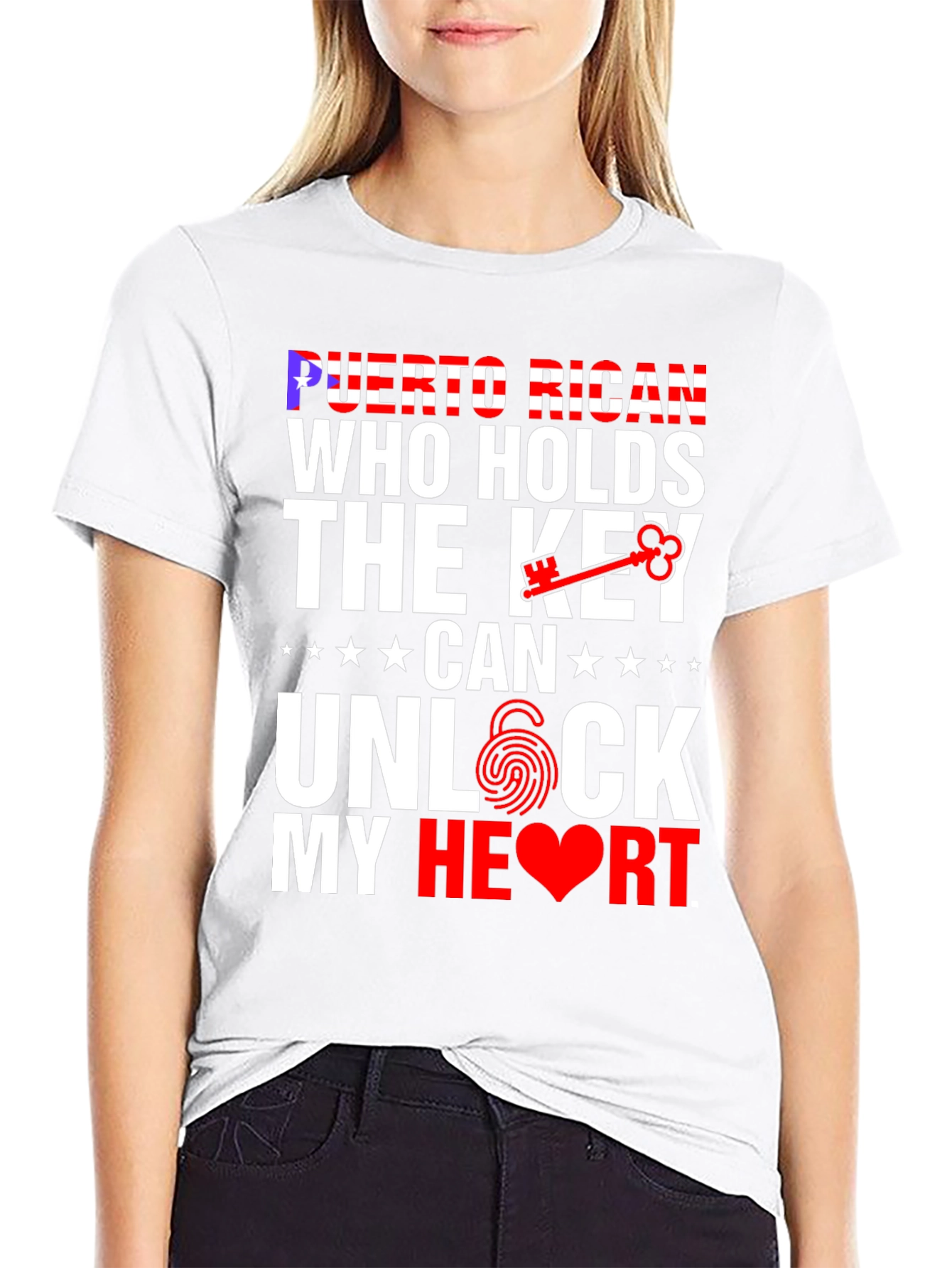 Puerto Rican Key to My Heart Graphic T-Shirt