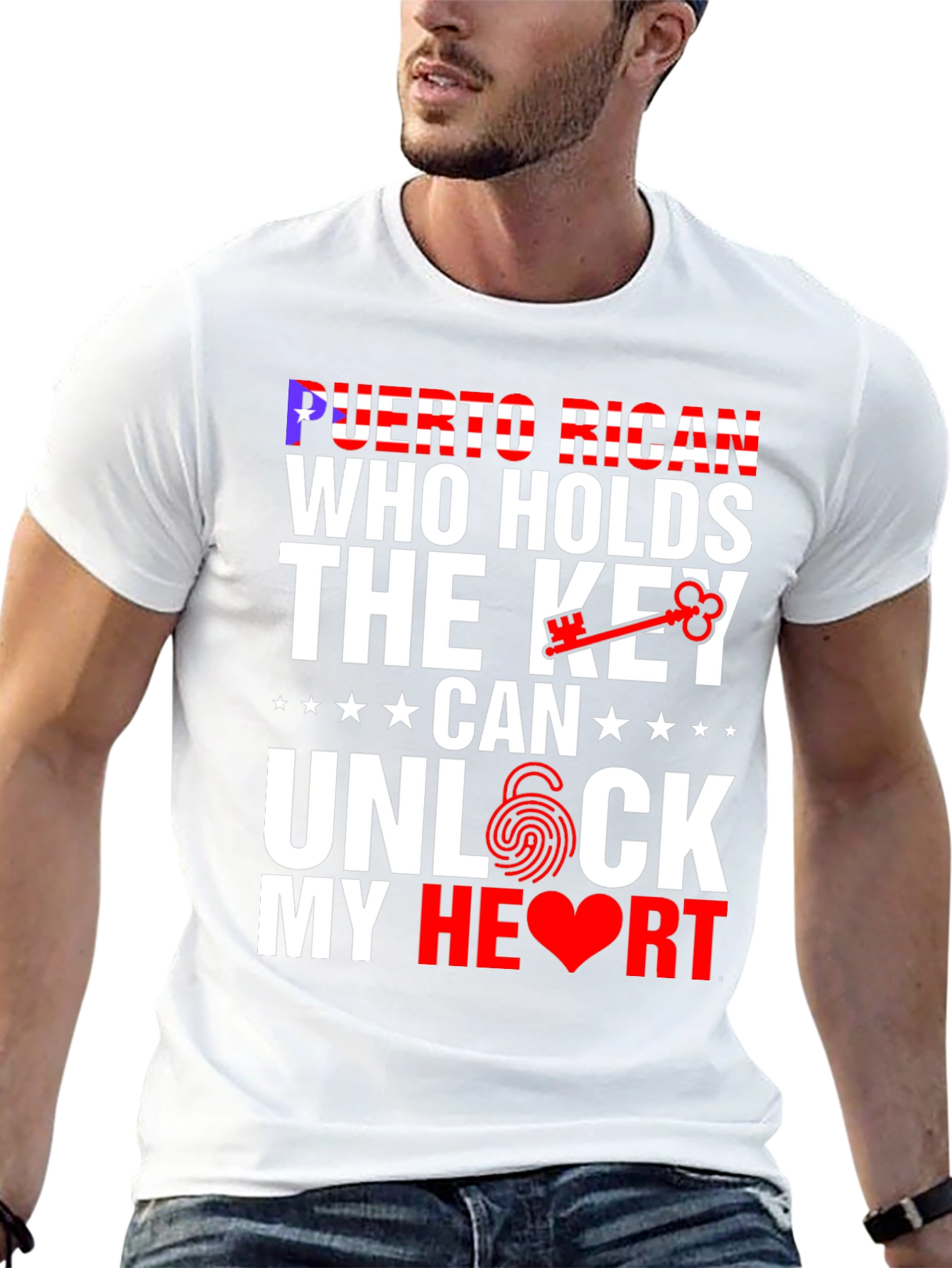 Puerto Rican Key to My Heart Graphic T-Shirt