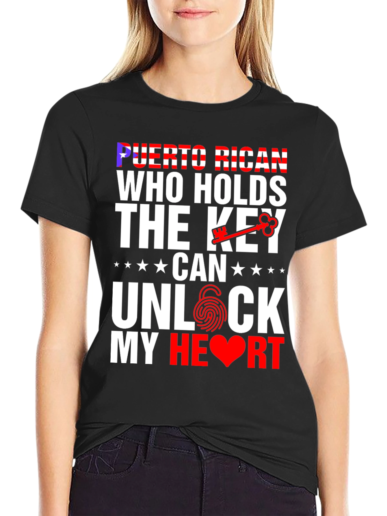 Puerto Rican Key to My Heart Graphic T-Shirt