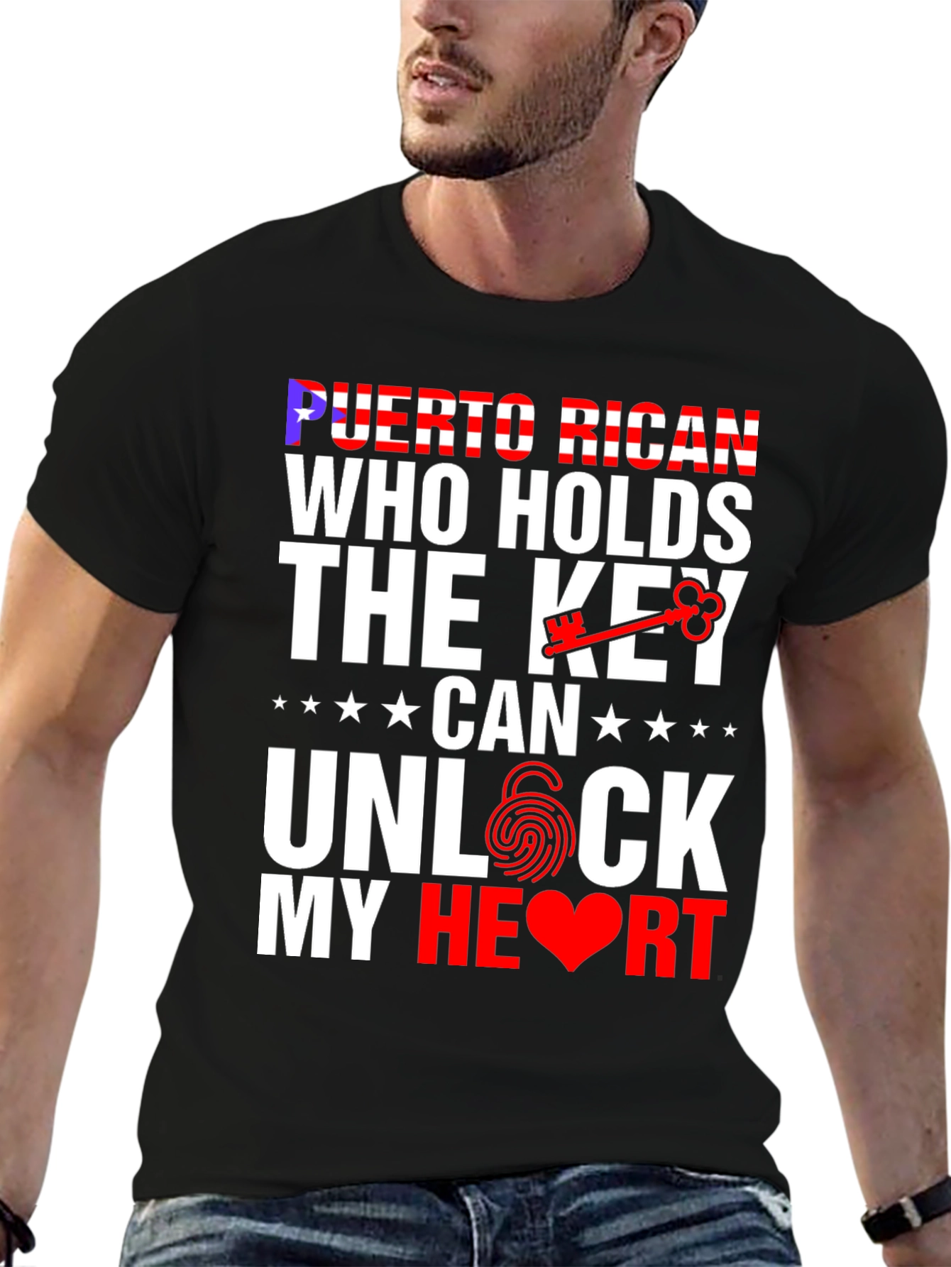 Puerto Rican Key to My Heart Graphic T-Shirt