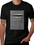 Peeking Cat Black T-Shirt - Soft Cotton Blend