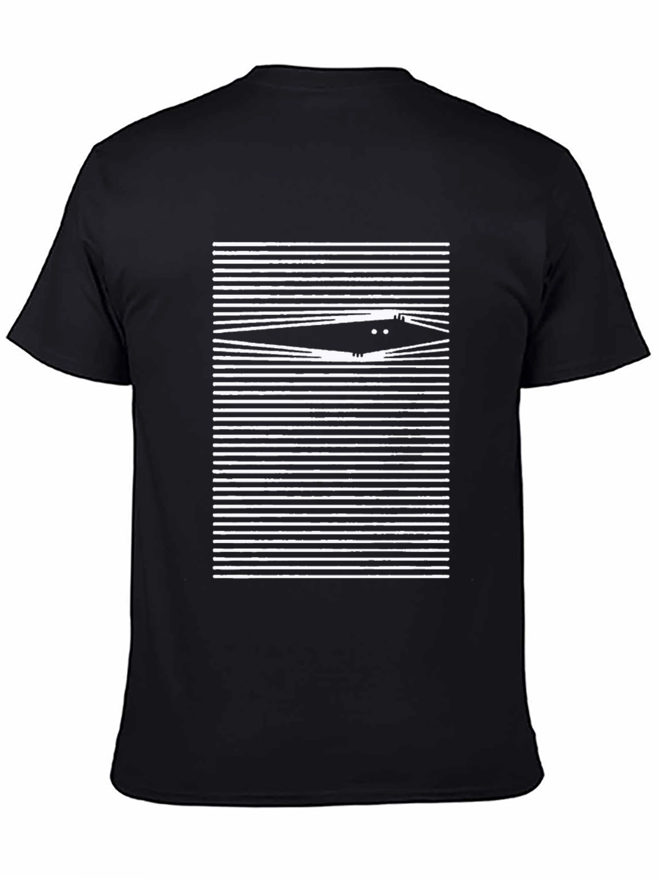 Peeking Cat Black T-Shirt - Soft Cotton Blend