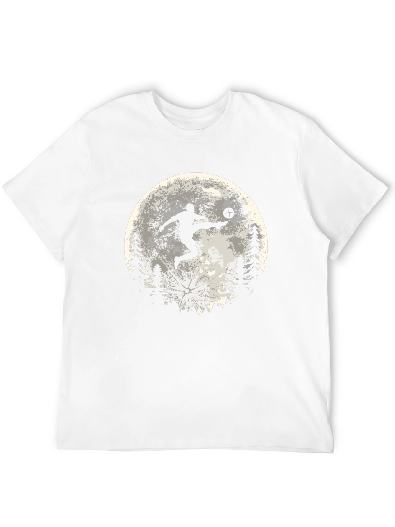 Soccer Moon Graphic T-Shirt - Sporty Black Tee