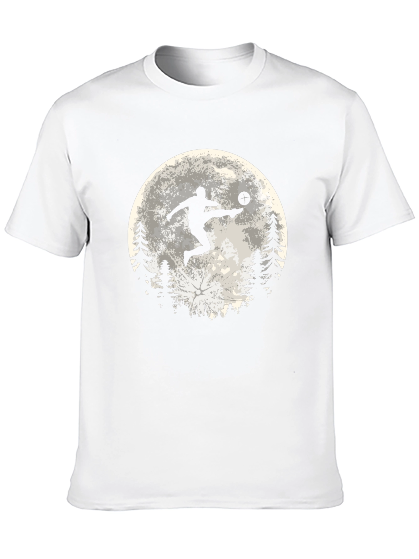 Soccer Moon Graphic T-Shirt - Sporty Black Tee