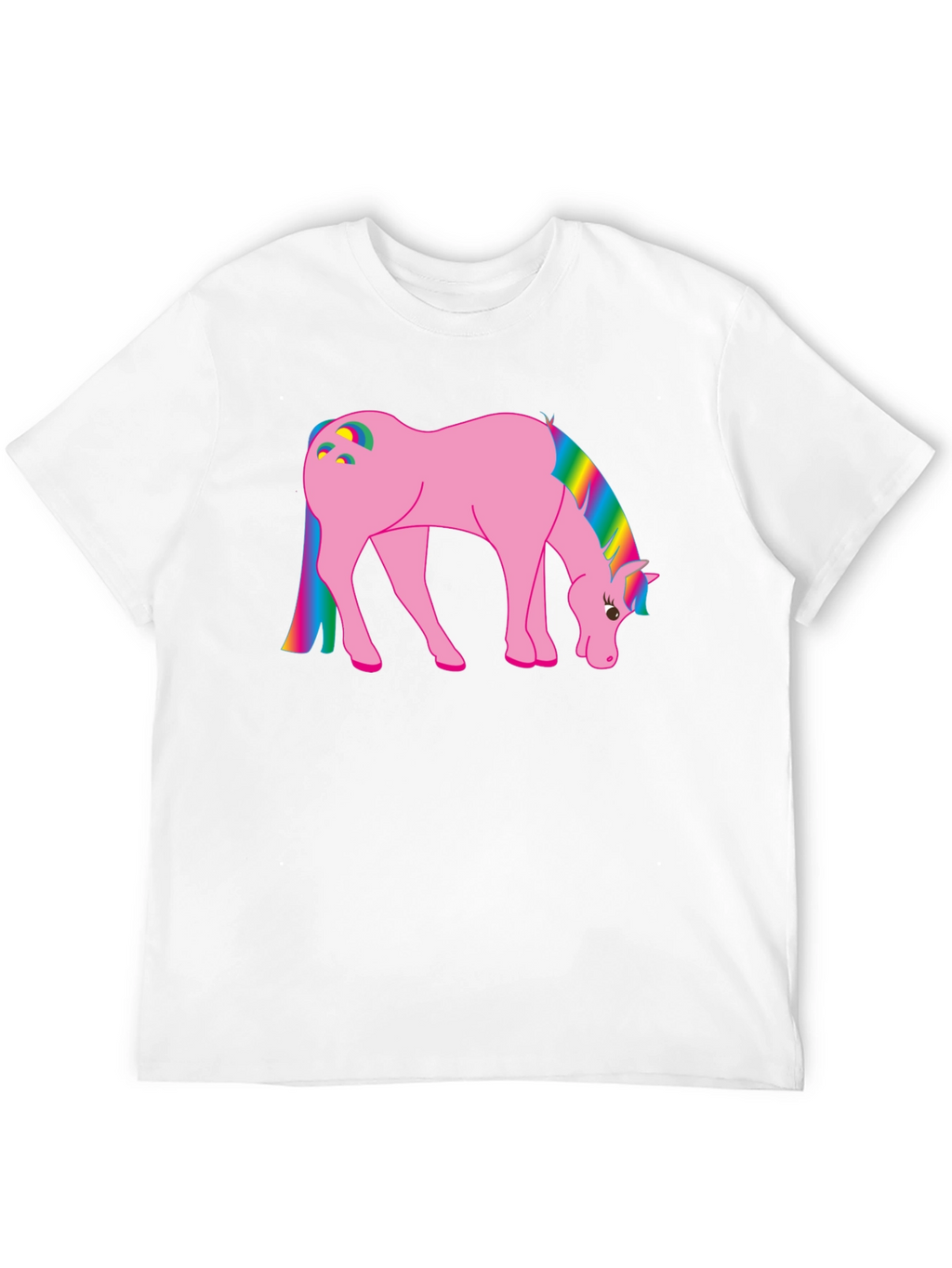 Rainbow Pony Graphic T-Shirt - Black
