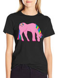 Rainbow Pony Graphic T-Shirt - Black