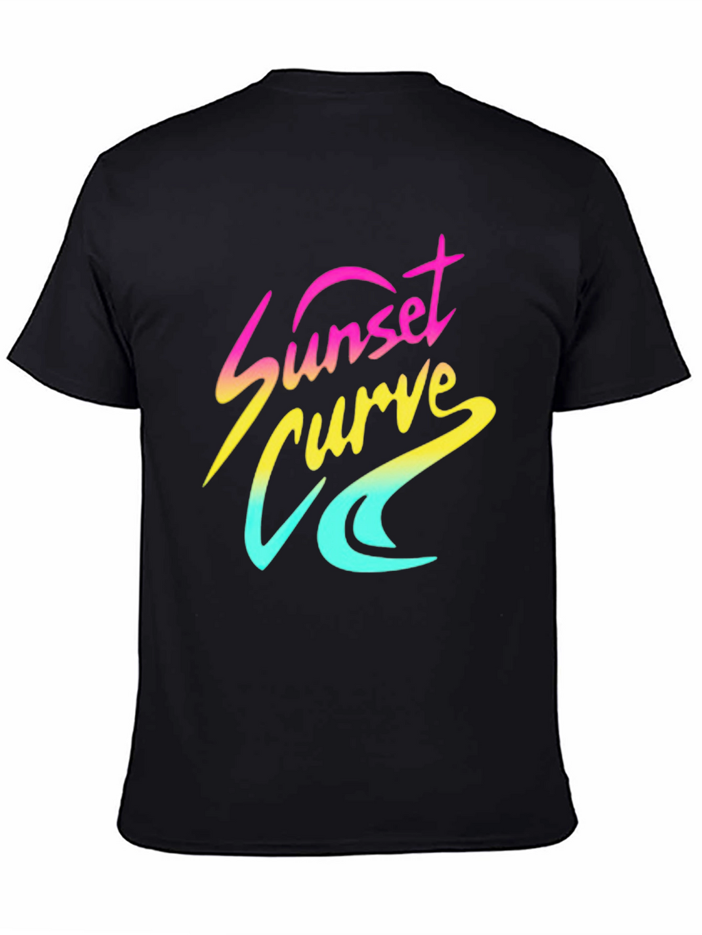 Sunset Curve Graphic T-Shirt - Retro 80s Style