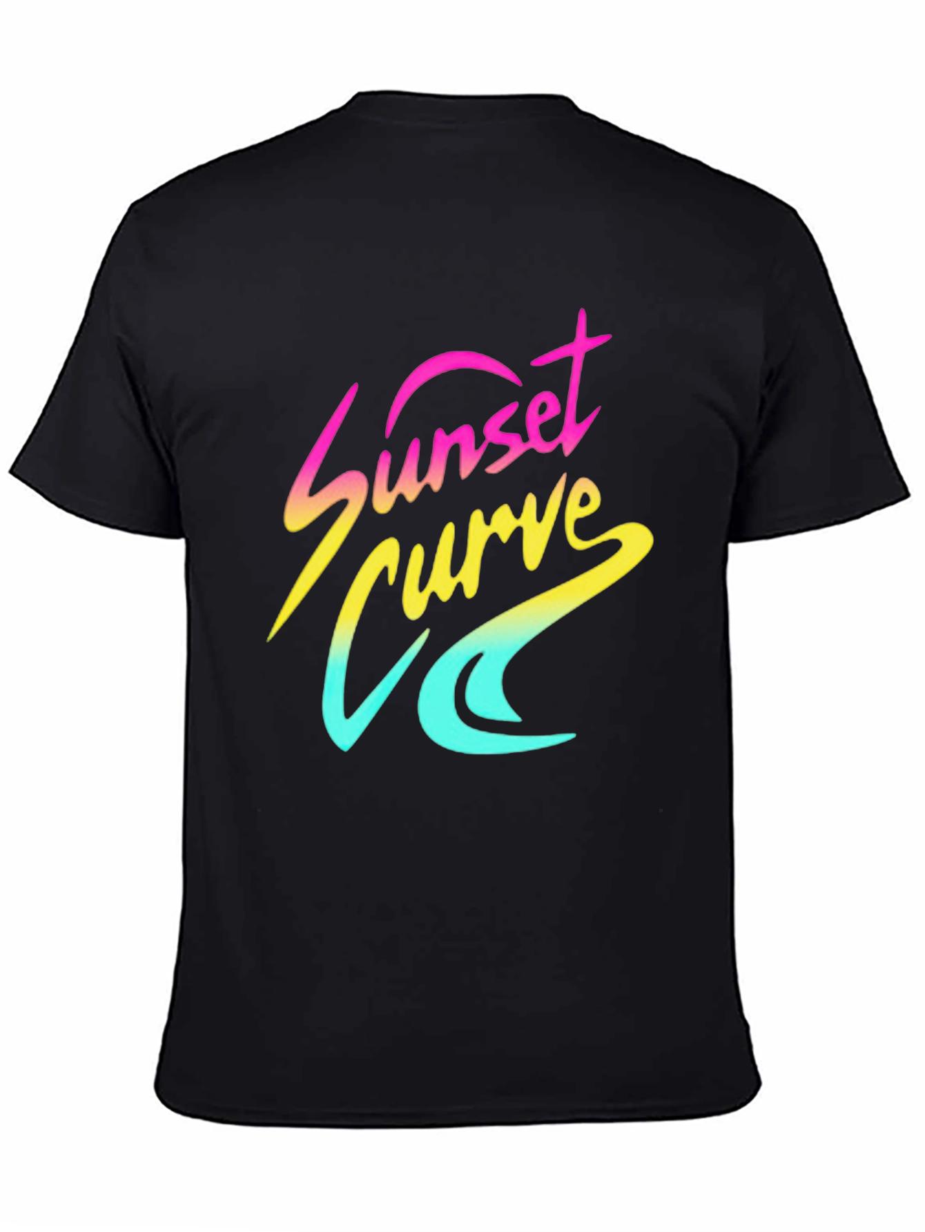 Sunset Curve Graphic T-Shirt - Retro 80s Style