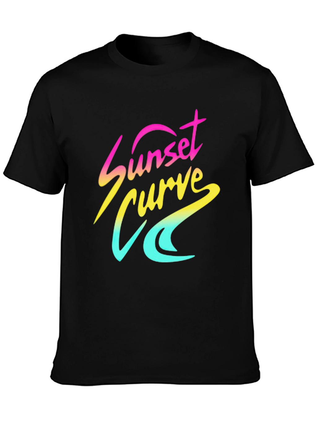 Sunset Curve Graphic T-Shirt - Retro 80s Style