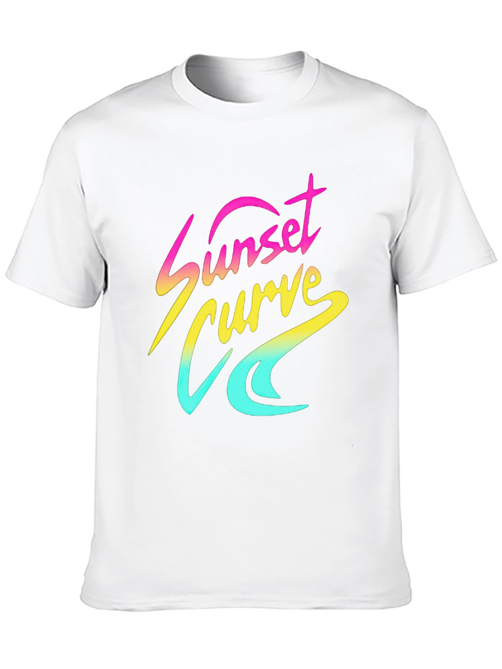 Sunset Curve Graphic T-Shirt - Retro 80s Style