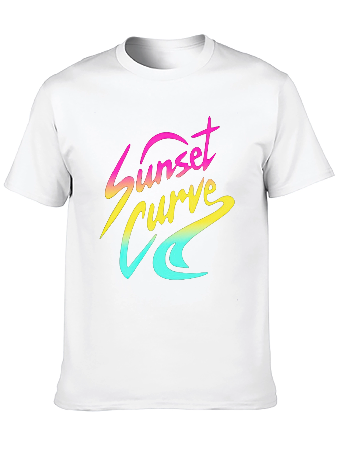 Sunset Curve Graphic T-Shirt - Retro 80s Style