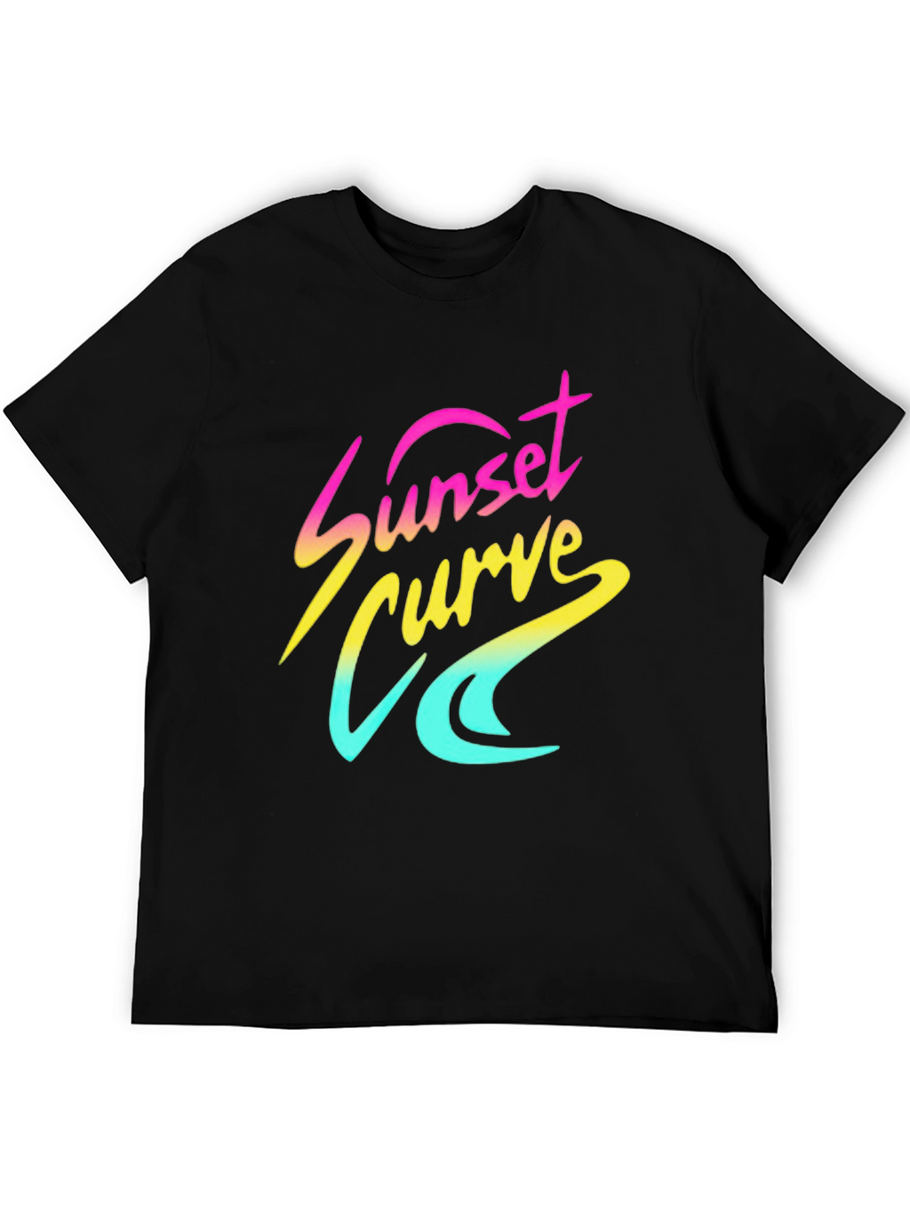 Sunset Curve Graphic T-Shirt - Retro 80s Style