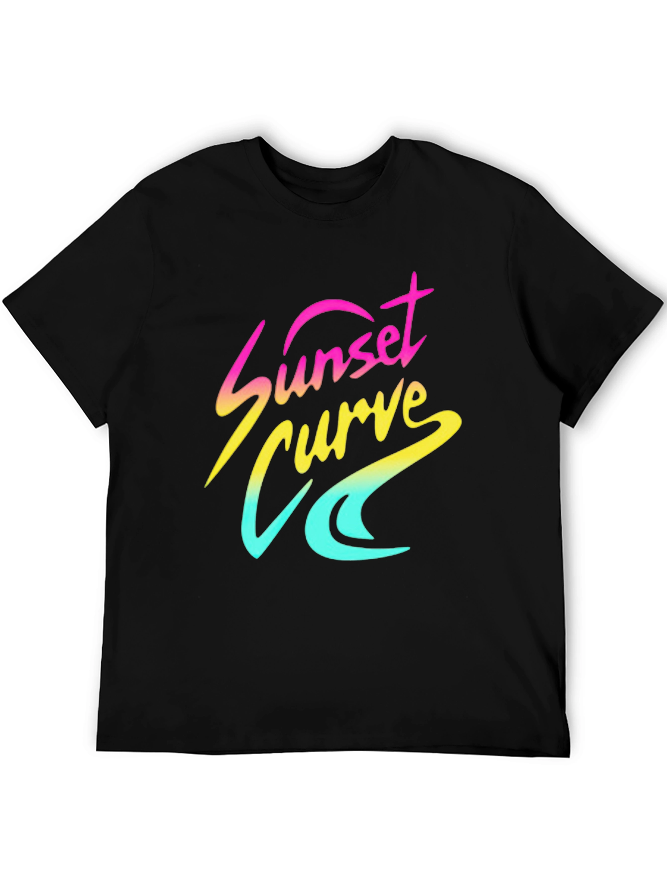 Sunset Curve Graphic T-Shirt - Retro 80s Style