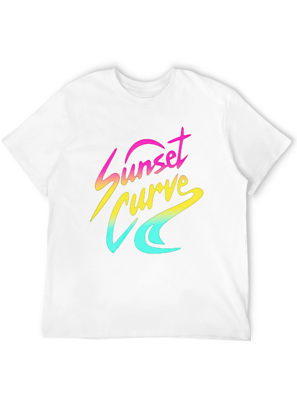 Sunset Curve Graphic T-Shirt - Retro 80s Style