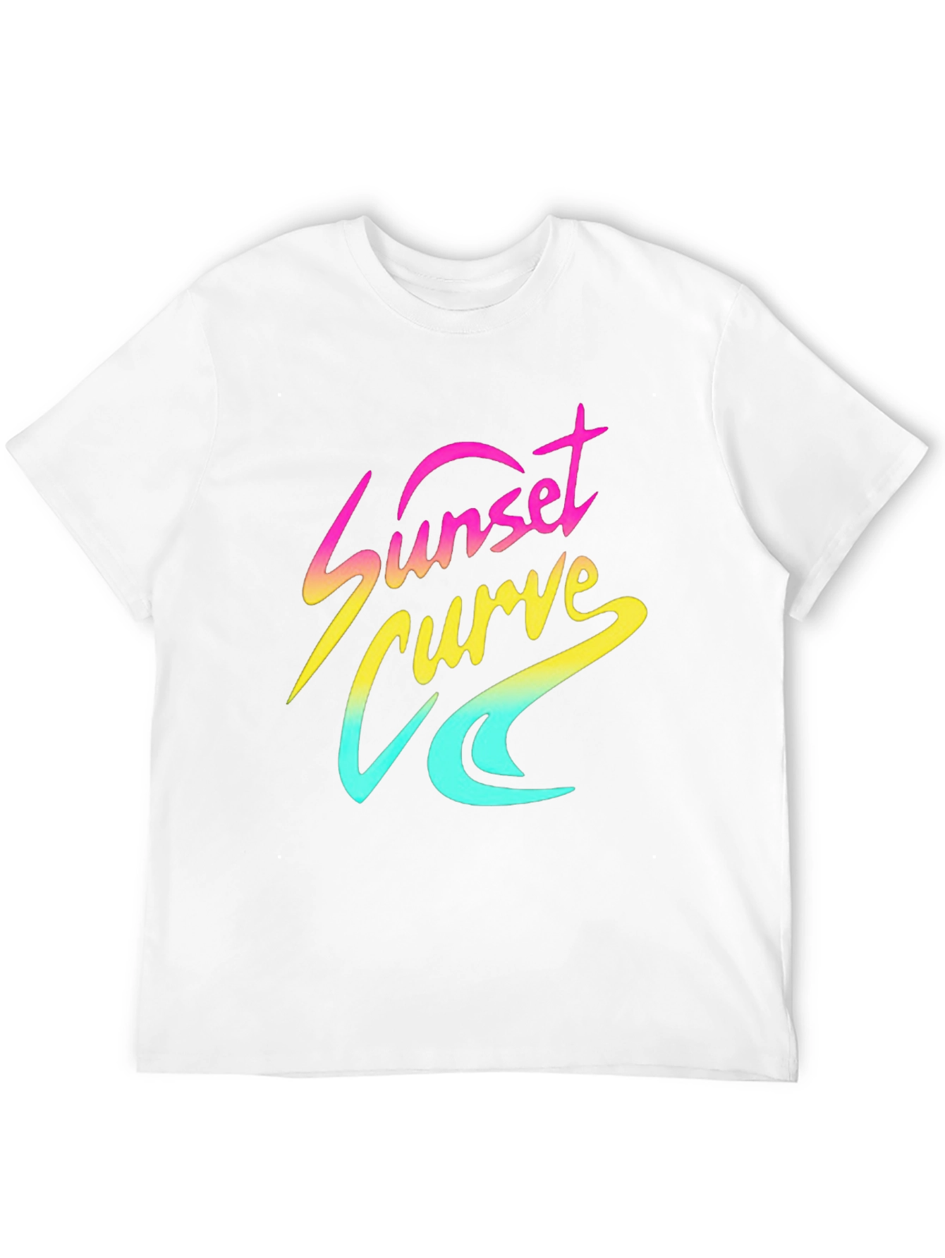 Sunset Curve Graphic T-Shirt - Retro 80s Style