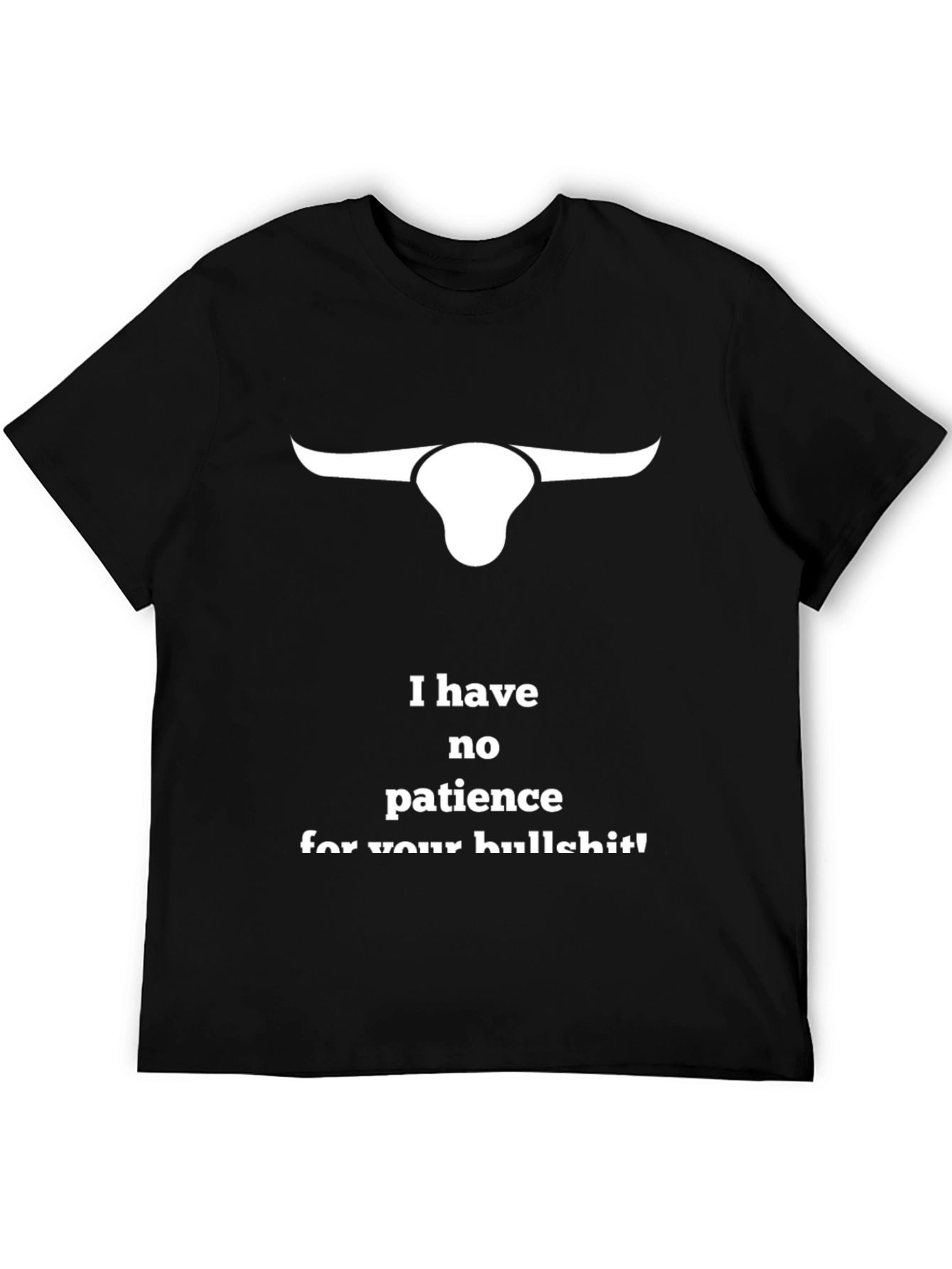 No Patience Bull Graphic T-Shirt