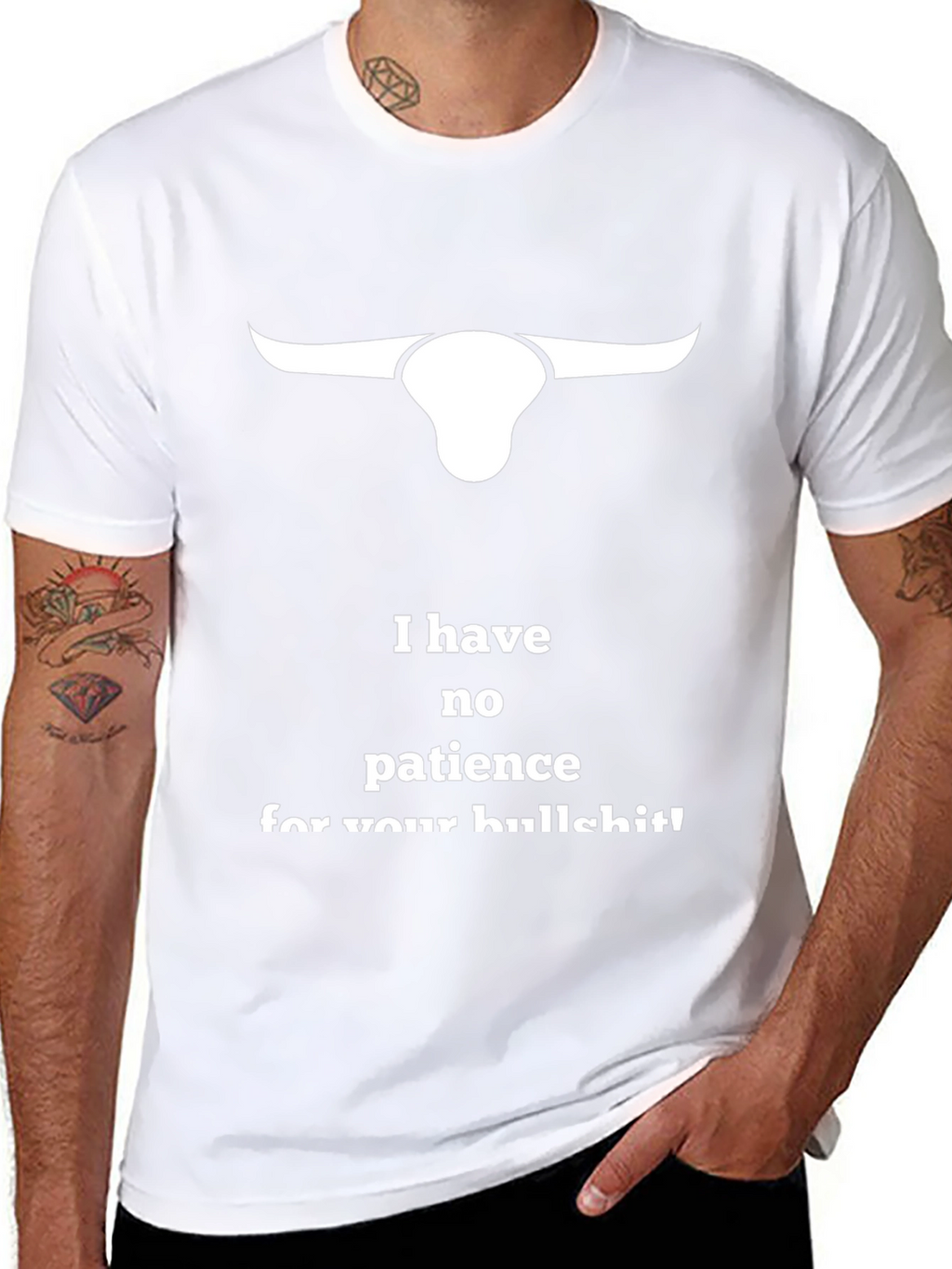 No Patience Bull Graphic T-Shirt