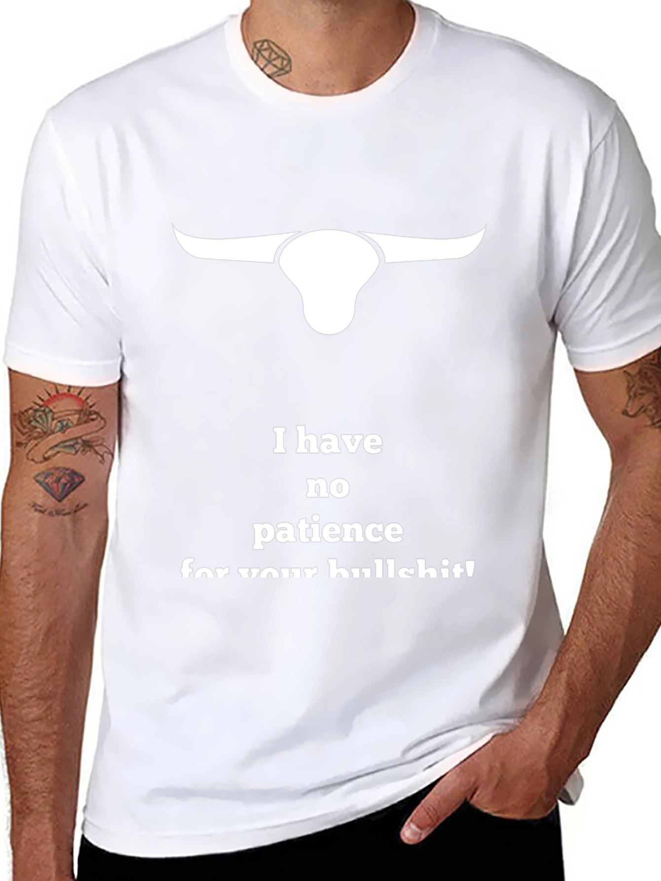 No Patience Bull Graphic T-Shirt