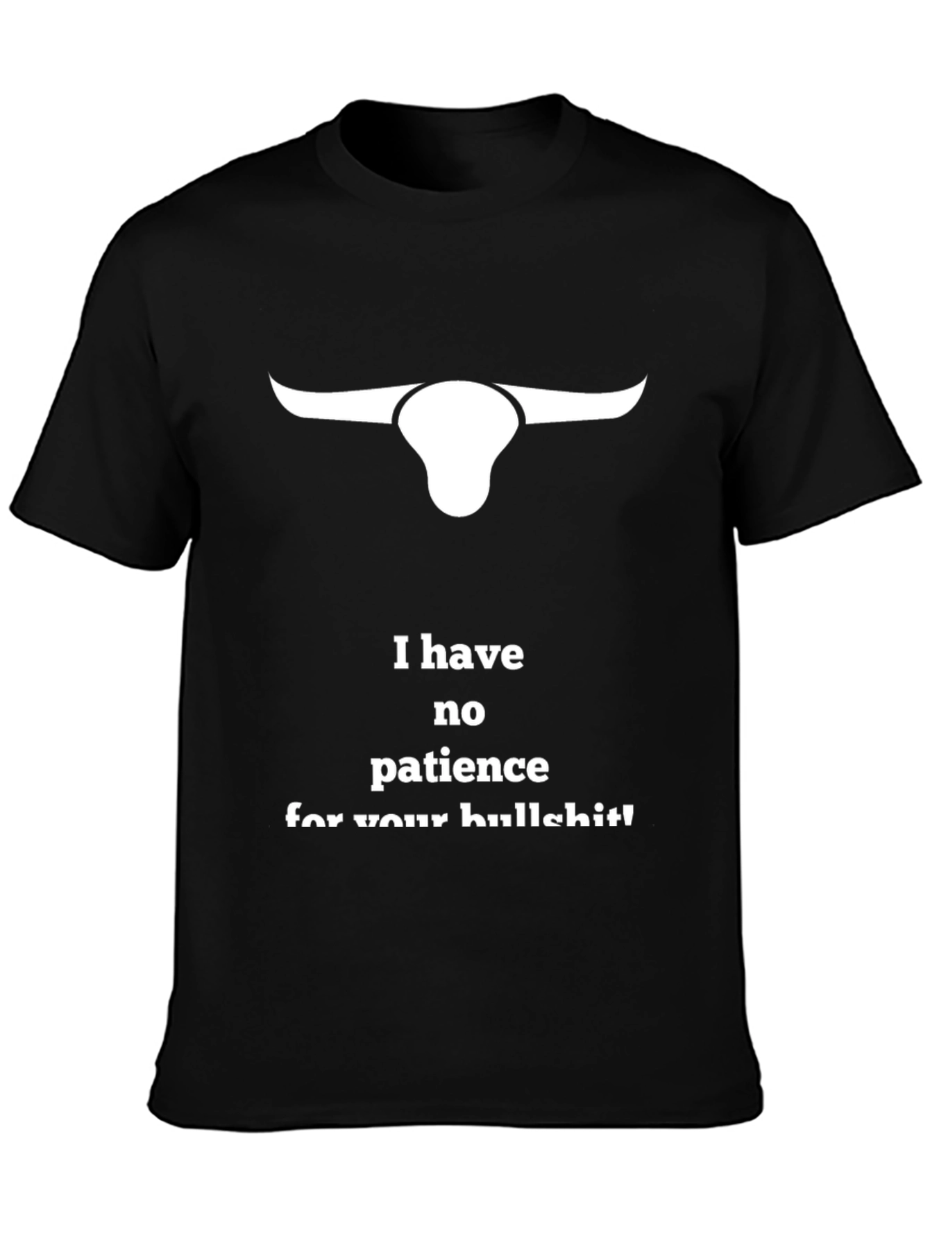 No Patience Bull Graphic T-Shirt